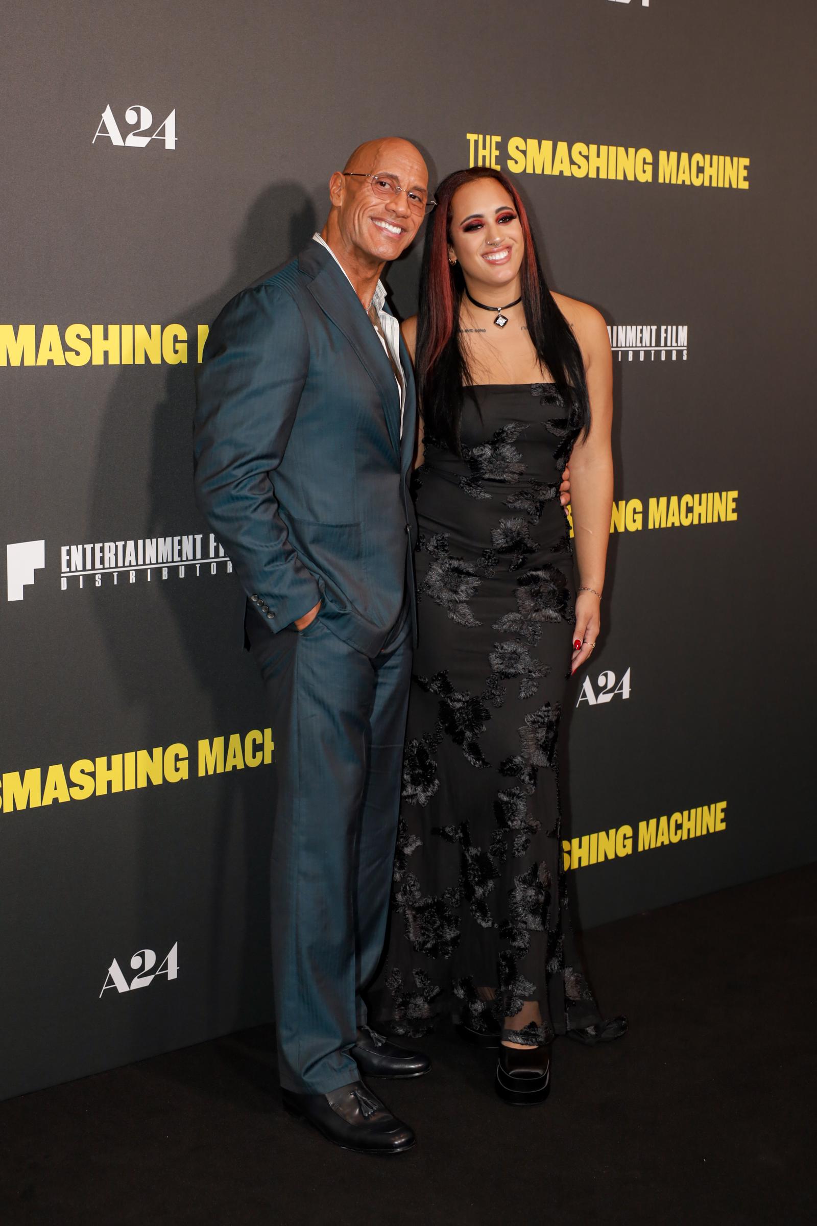 Dwayne Johnson and Ava Raine attend "The Smashing Machine" U.K. special screening at Odeon Luxe West End on September 24, 2025, in London, England. | Source: Getty Images