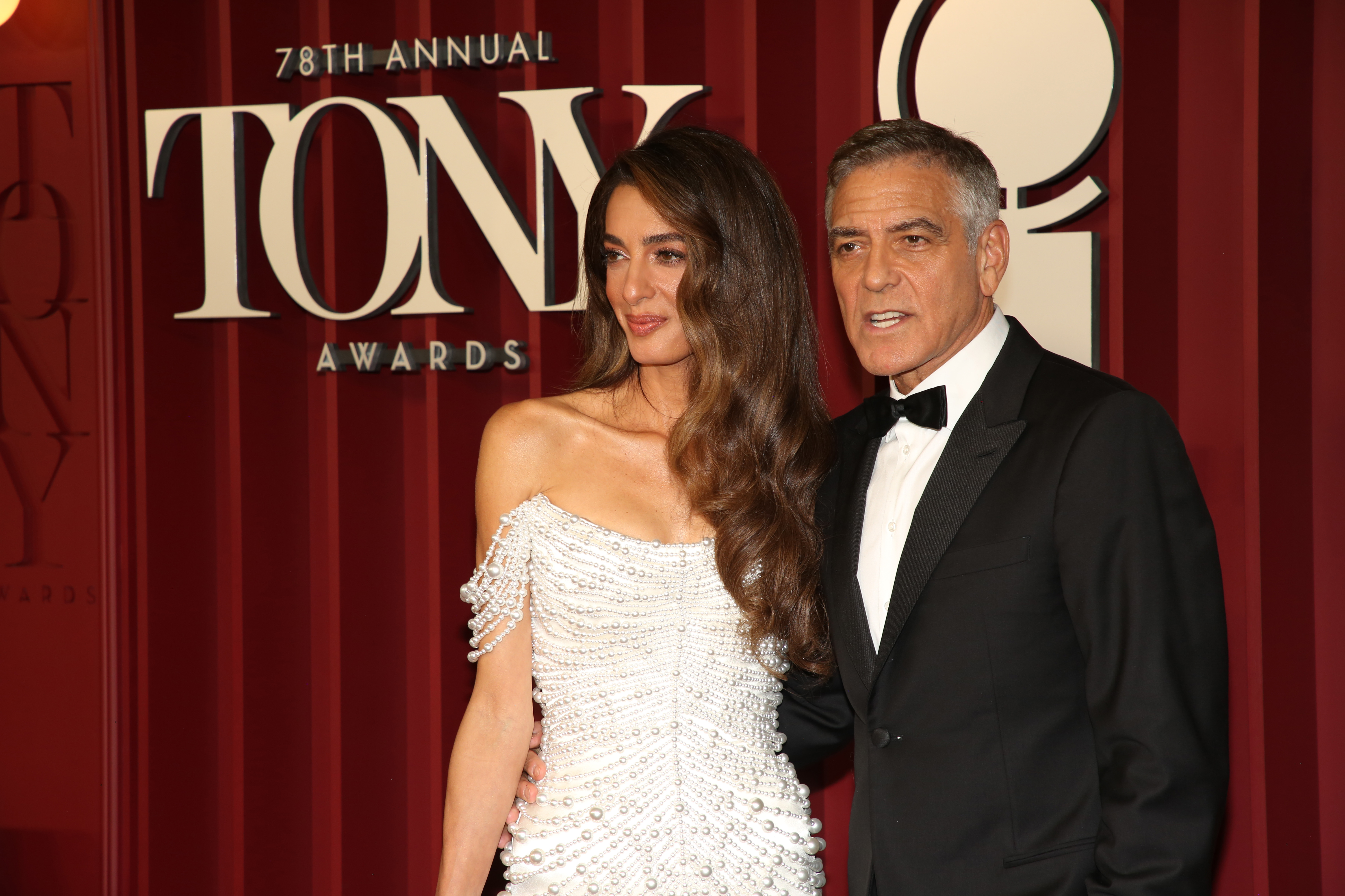 Amal and George Clooney attend The 78th Annual Tony Awards at Radio City Music Hall on June 8, 2025, in New York City. | Source: Getty Images