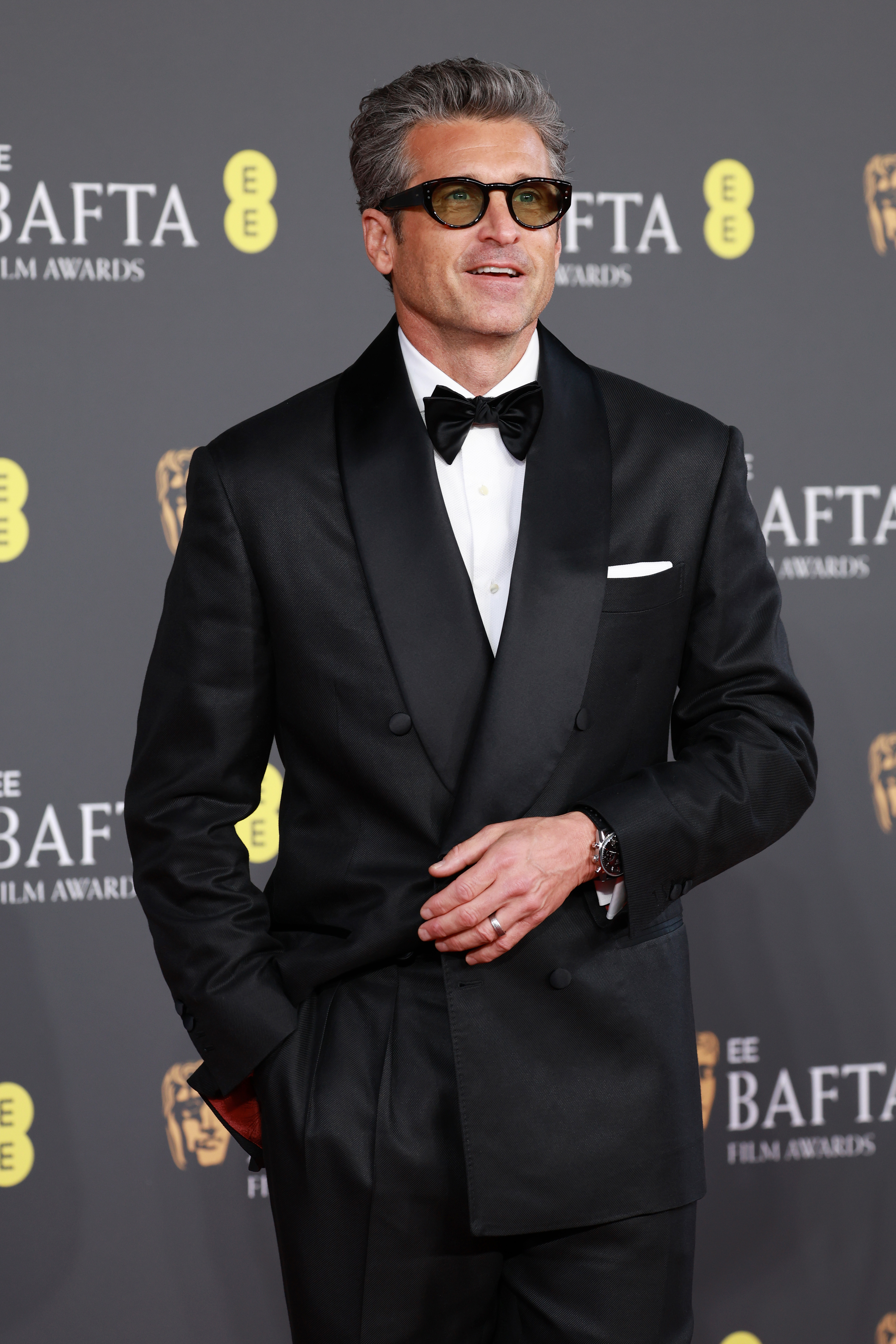 Patrick Dempsey attends the 2026 EE BAFTA Film Awards at The Royal Festival Hall on February 22, 2026 in London, England | Source: Getty Images