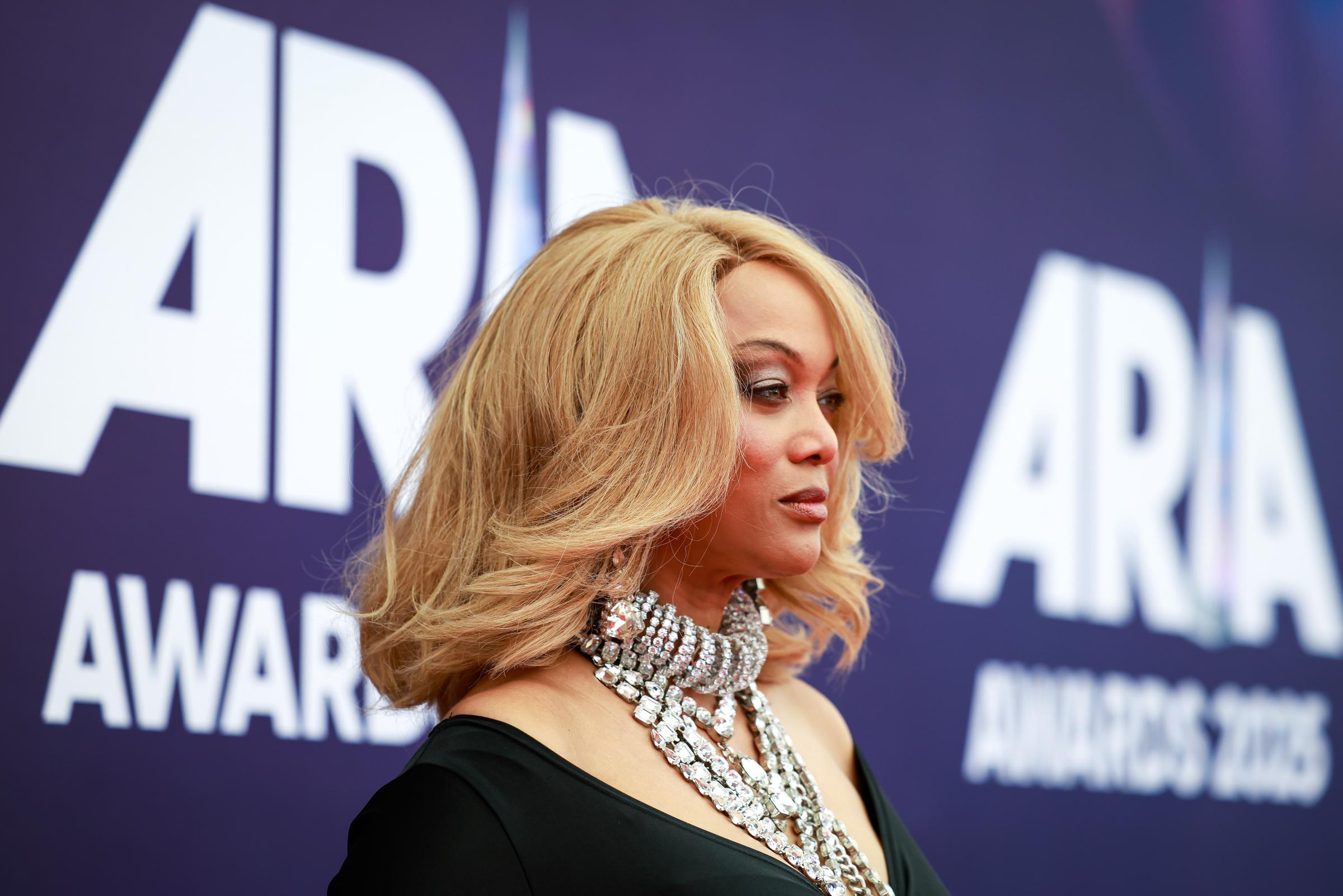 Tyra Banks attends the 2025 ARIA Awards at Hordern Pavilion on November 19 in Sydney, Australia. | Source: Getty Images