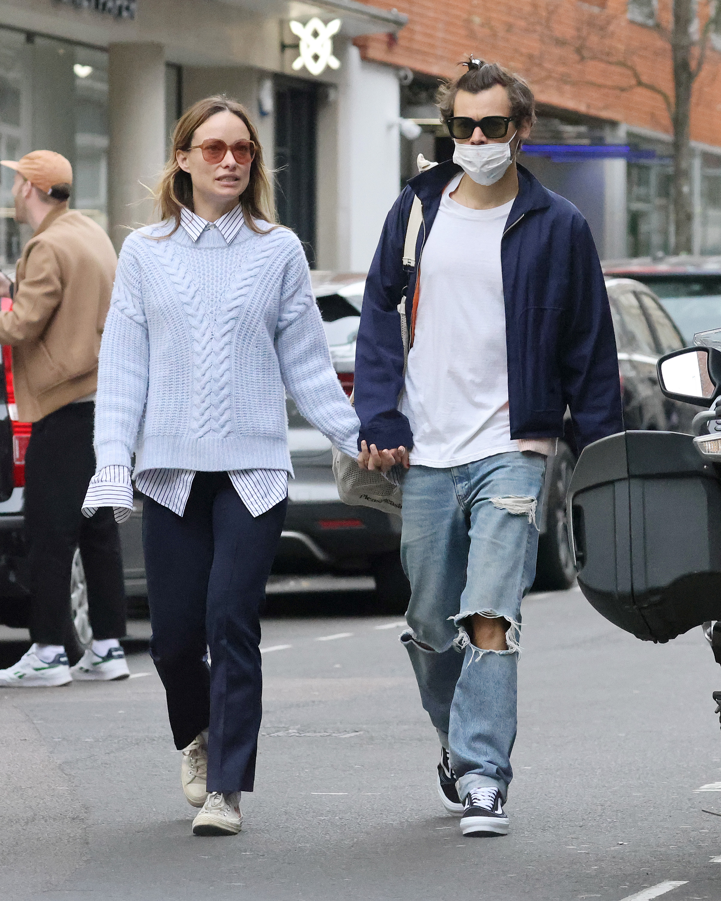 Harry Styles and Olivia Wilde are seen in Soho on March 15, 2022 in London, England. | Source: Getty Images
