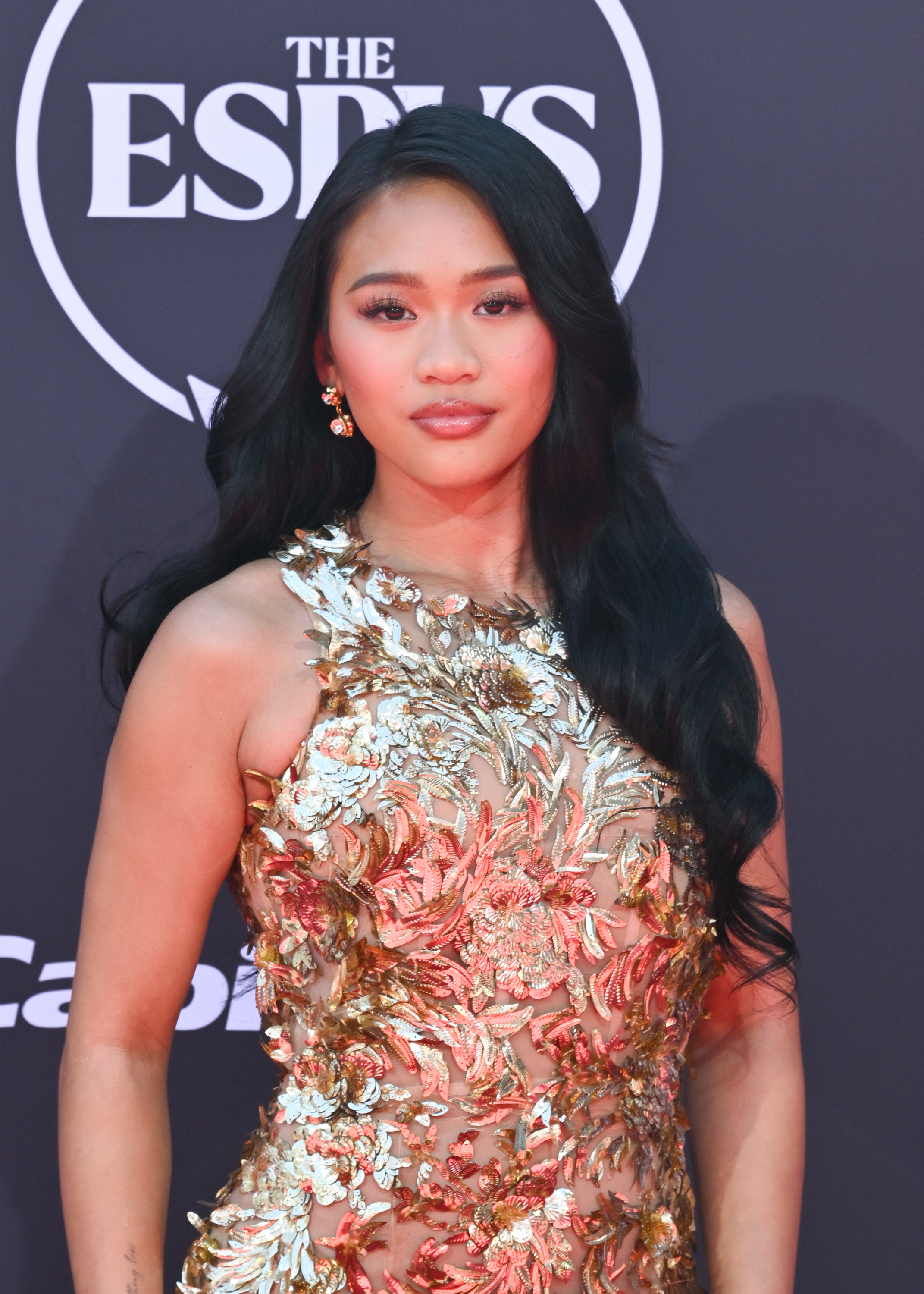 Sunisa Lee poses at the ESPY Awards on July 16, 2025, in Los Angeles, California. | Source: Getty Images