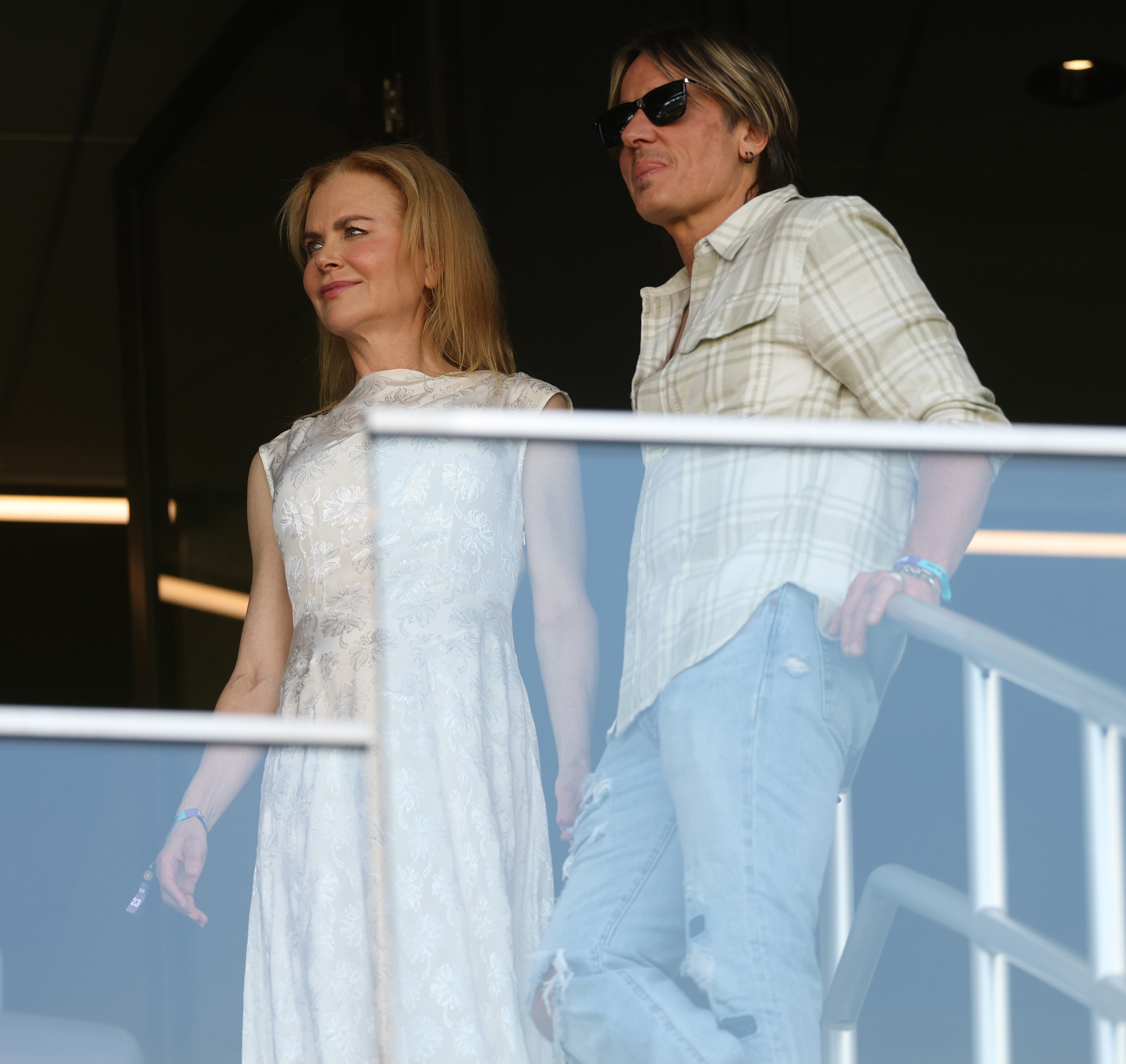 Nicole Kidman and Keith Urban look on during the FIFA Club World Cup 2025 group D match between Los Angeles Football Club and Esperance de Tunis at GEODIS Park on June 20, 2025, in Nashville, Tennessee. | Source: Getty Images