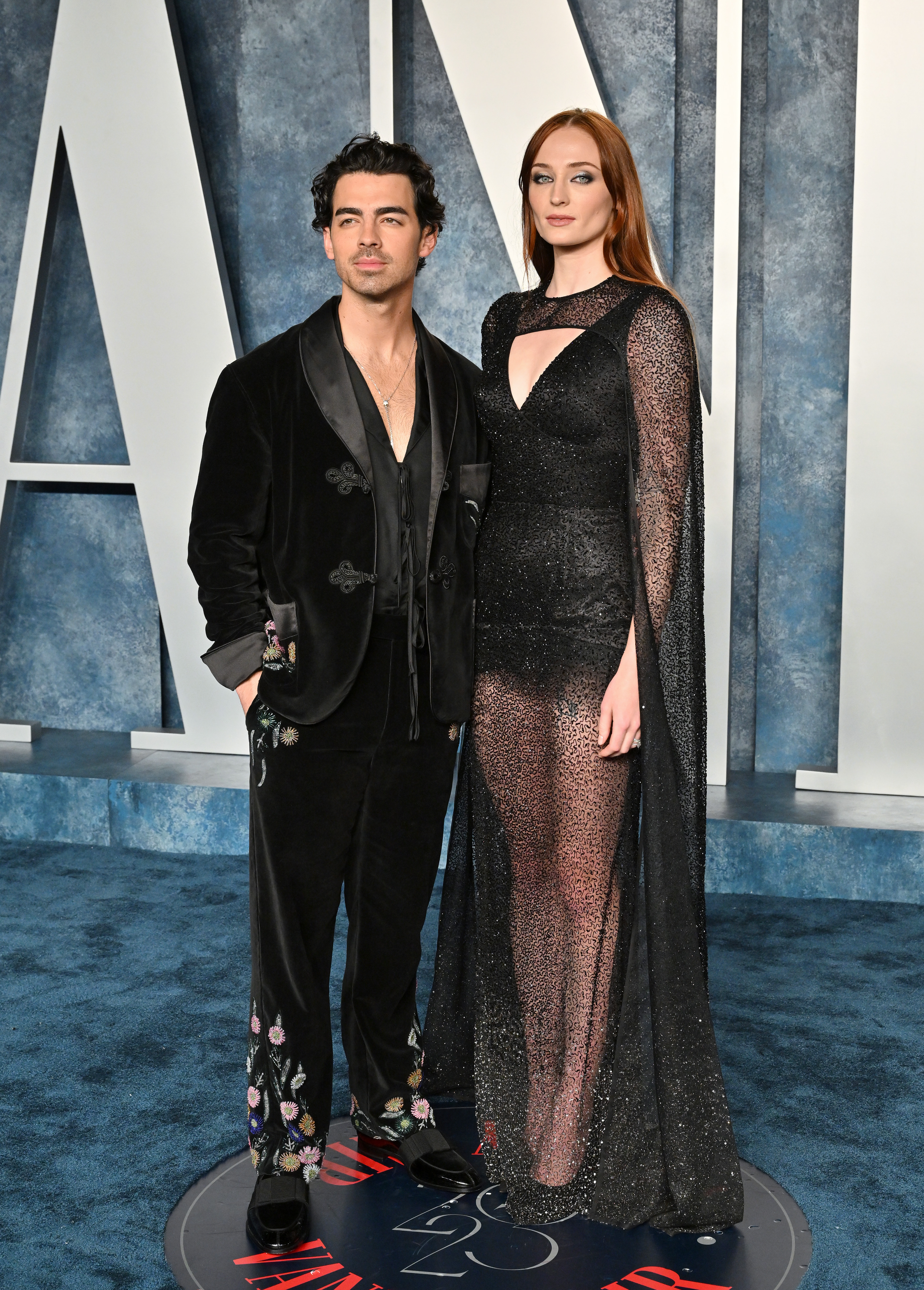 Joe Jonas and Sophie Turner attend the 2023 Vanity Fair Oscar Party hosted by Radhika Jones at Wallis Annenberg Center for the Performing Arts on March 12, 2023, in Beverly Hills, California. | Source: Getty Images