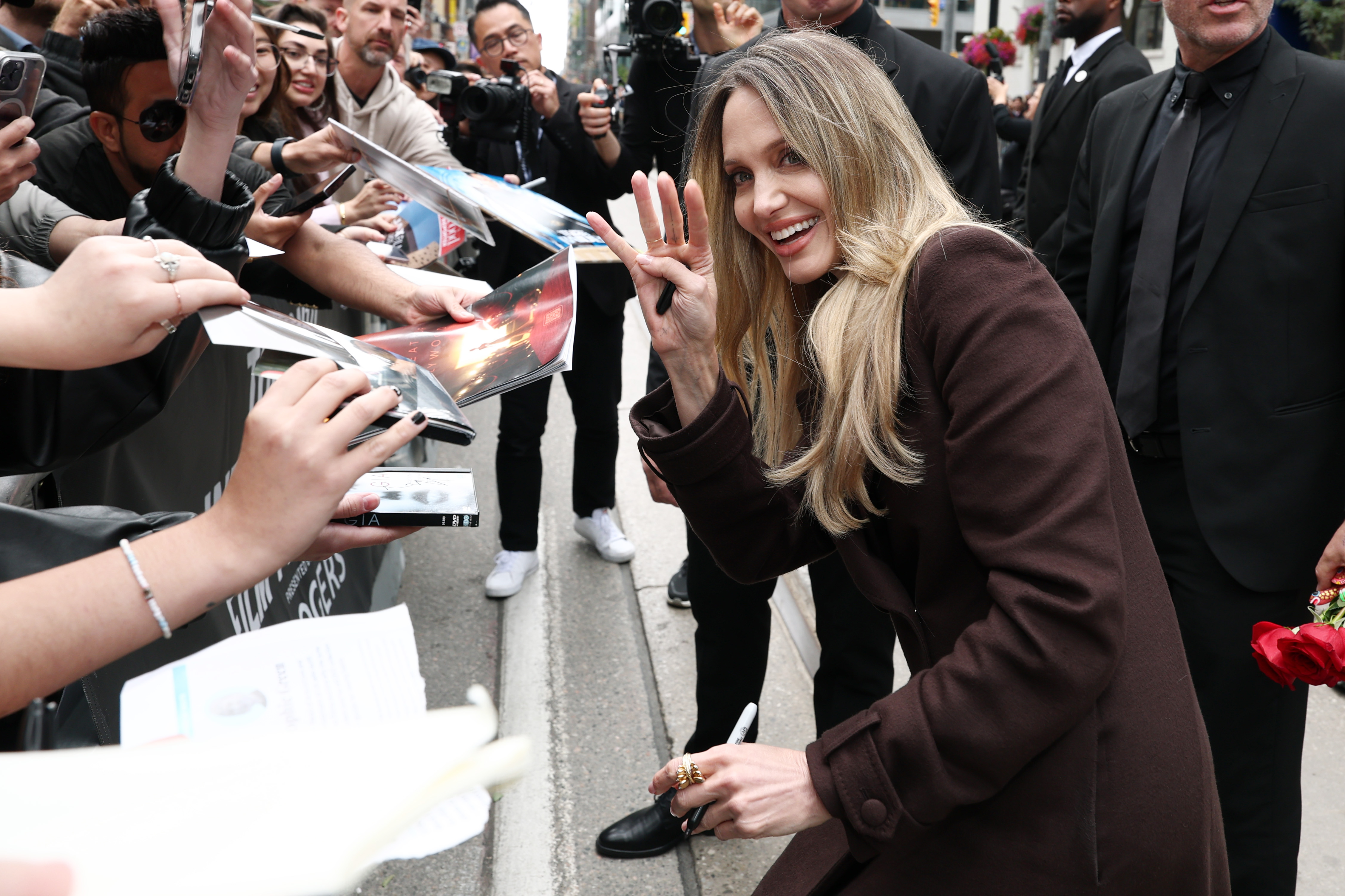 Angelina Jolie attends the premiere of "Couture" during the 2025 Toronto International Film Festival at Princess of Wales Theatre on September 7, 2025, in Toronto, Ontario. | Source: Getty Images