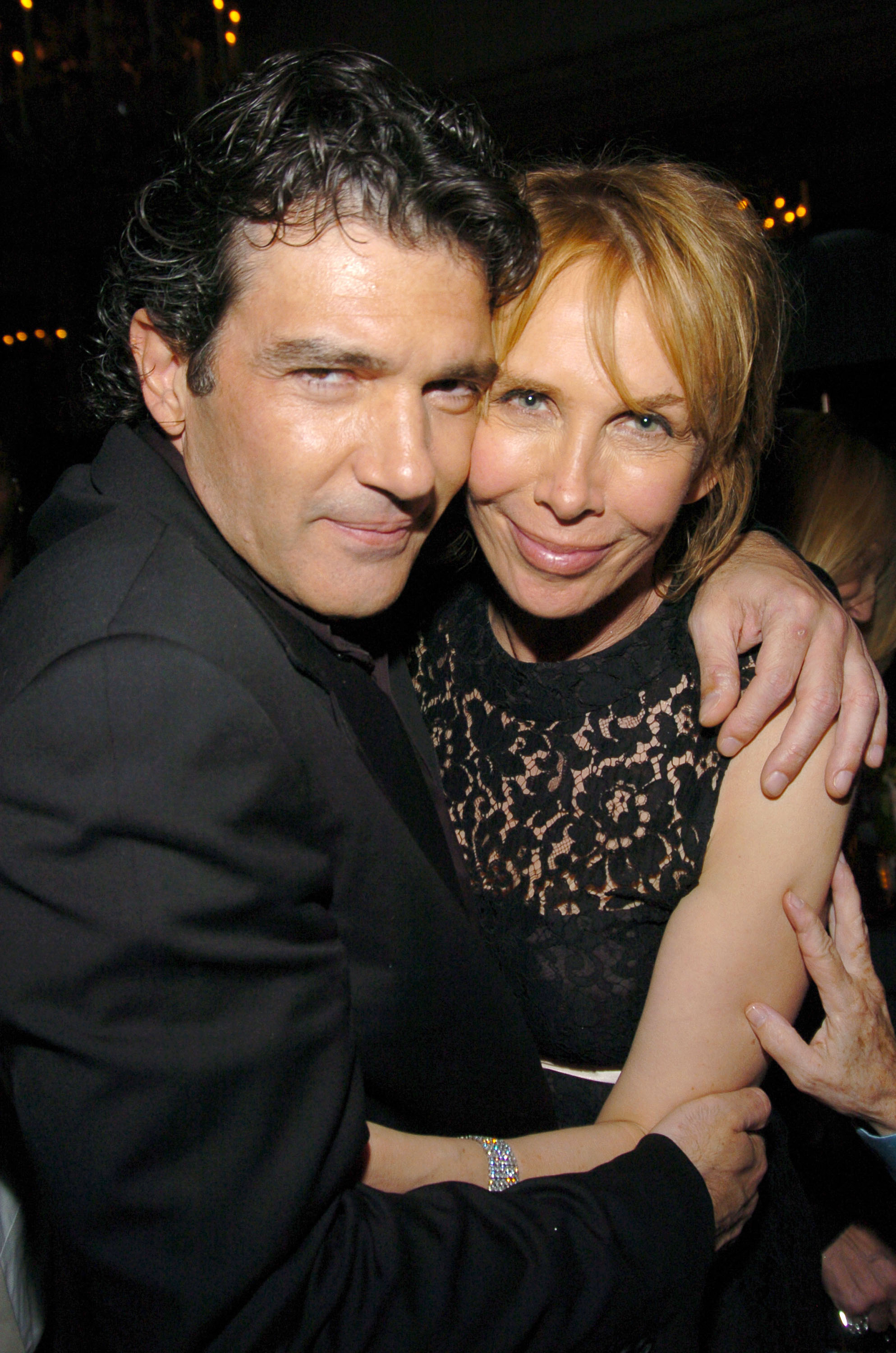 Antonio Banderas and Trudie Styler attend the 12th Rainforest Foundation Benefit Concert After Party at Pierre Hotel on April 21, 2004, in New York City. | Source: Getty Images