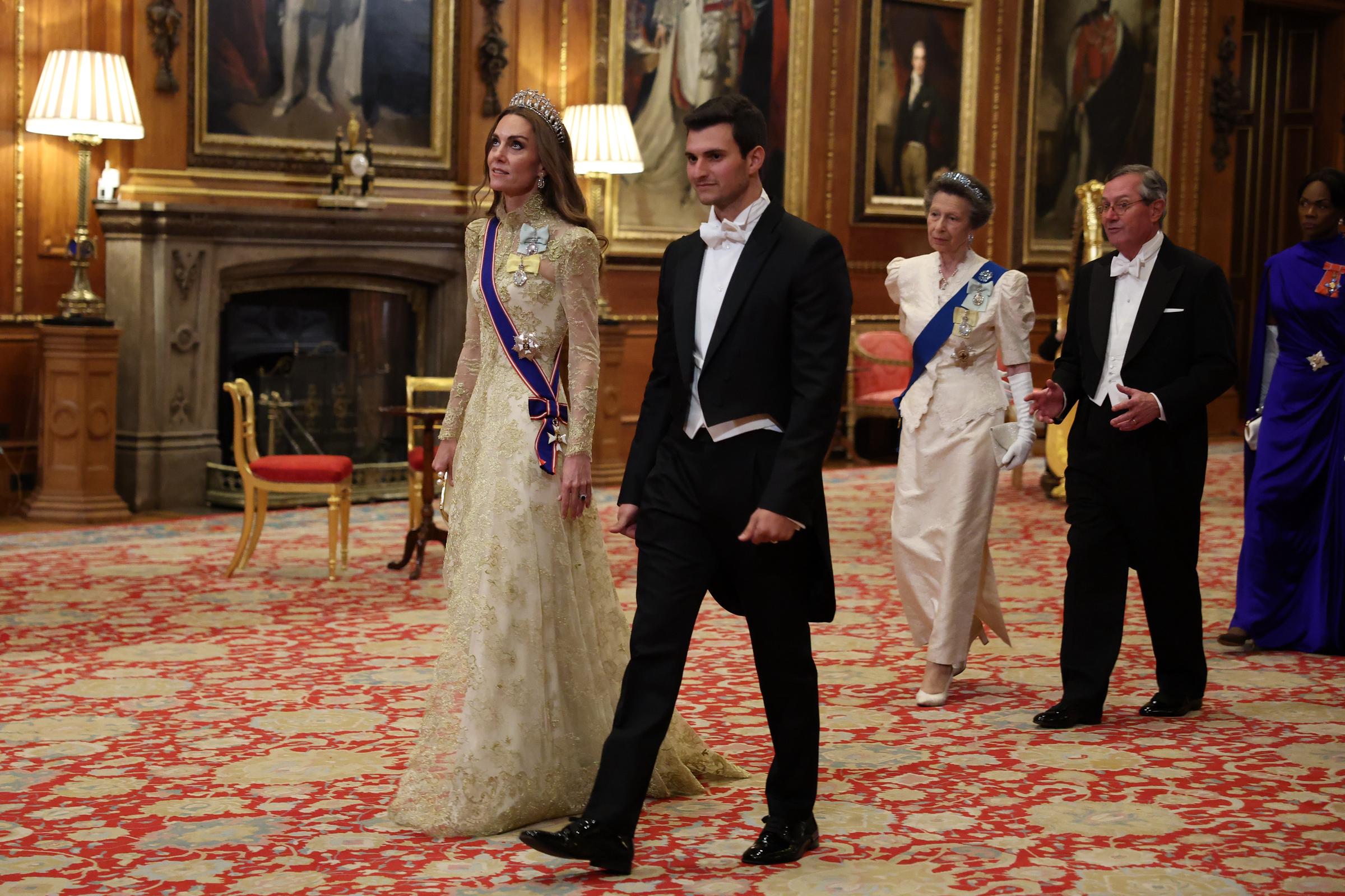 Princess Catherine and Michael Boulos attend the State visit by the President of the United States of America at Windsor Castle on September 17, 2025, in Windsor, England. | Source: Getty Images