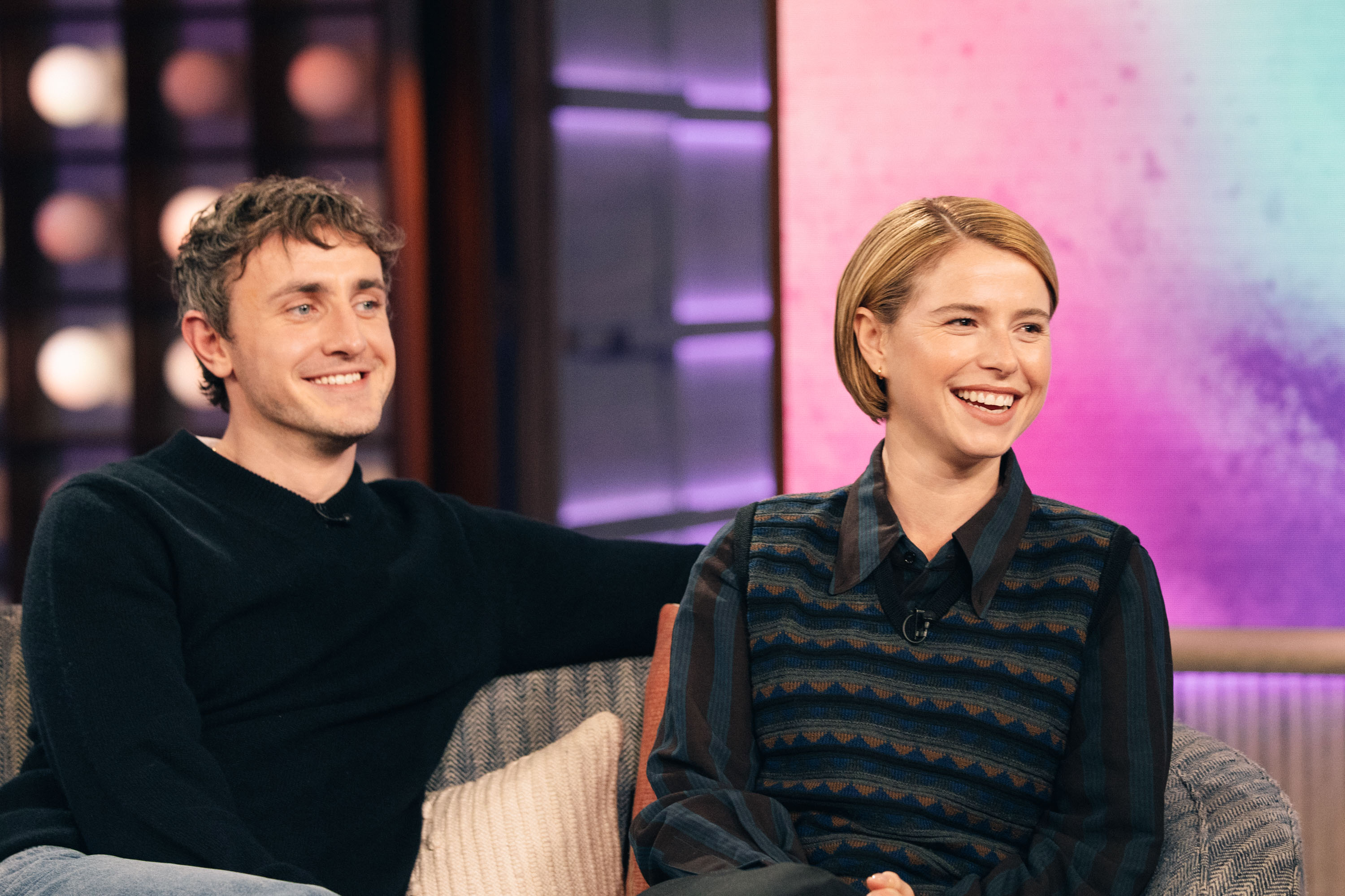Paul Mescal and Jesse Buckley on "The Kelly Clarkson Show" on November 21, 2025 | Source: Getty Images