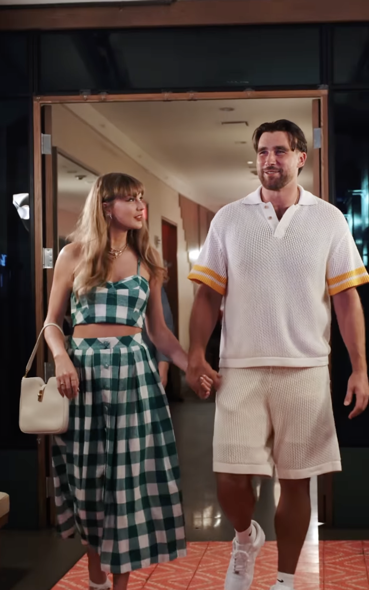 Taylor Swift looks at Travis Kelce as they walk together at the Tight End University Camp Opening Night on June 24, 2025 in Nashville, Tennessee | Source: Instagram/te_university
