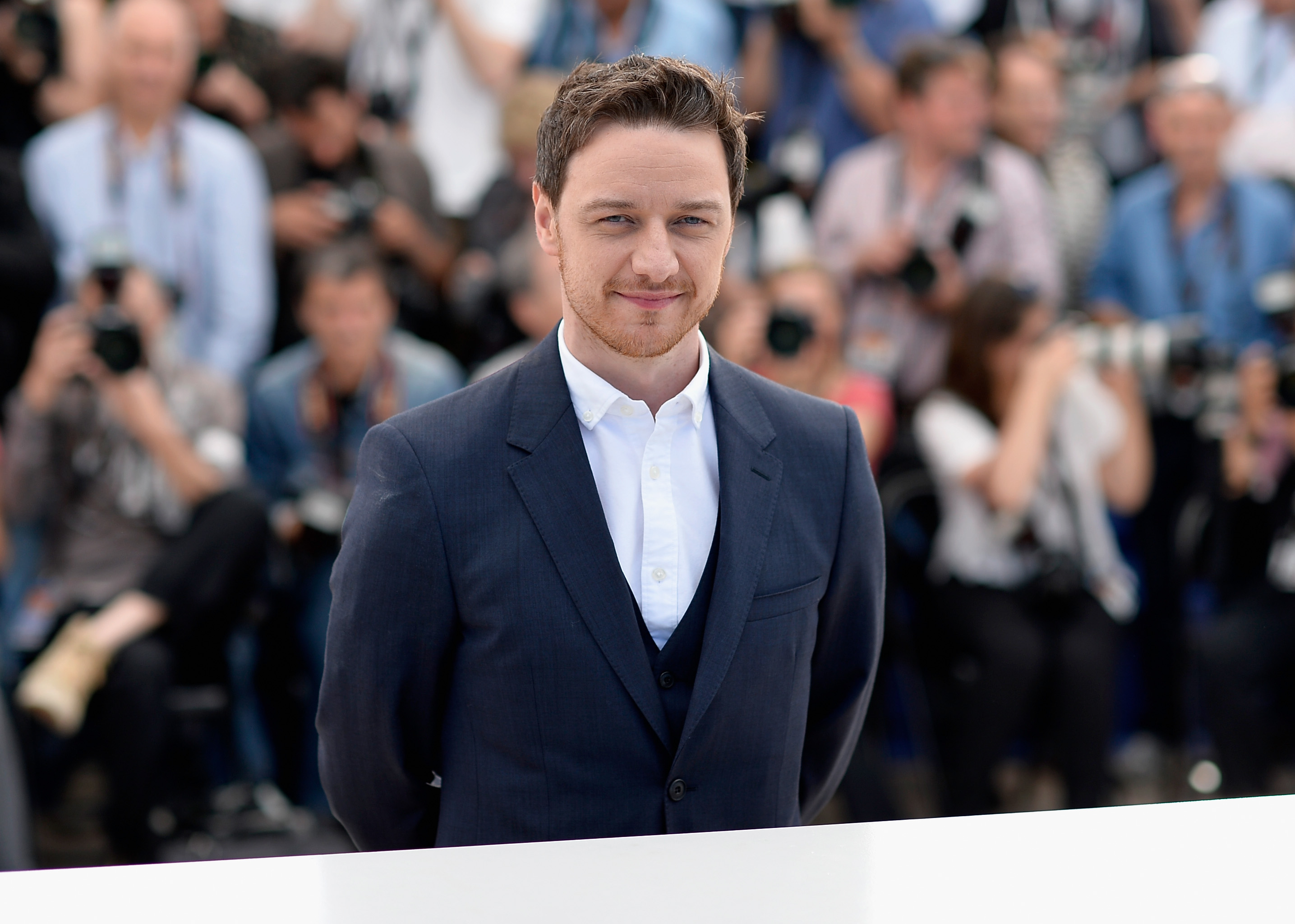 James McAvoy attends "The Disappearance of Eleanor Rigby" photocall at the 67th Annual Cannes Film Festival on May 18, 2014 in Cannes, France. | Source: Getty Images