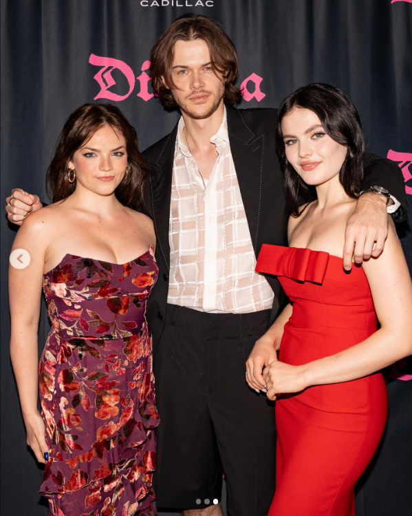 Ella Stiller, Chiara Aurelia, and Christopher Briney at the "Dilaria" opening night on June 20, 2025. | Source: Instagram/justjared