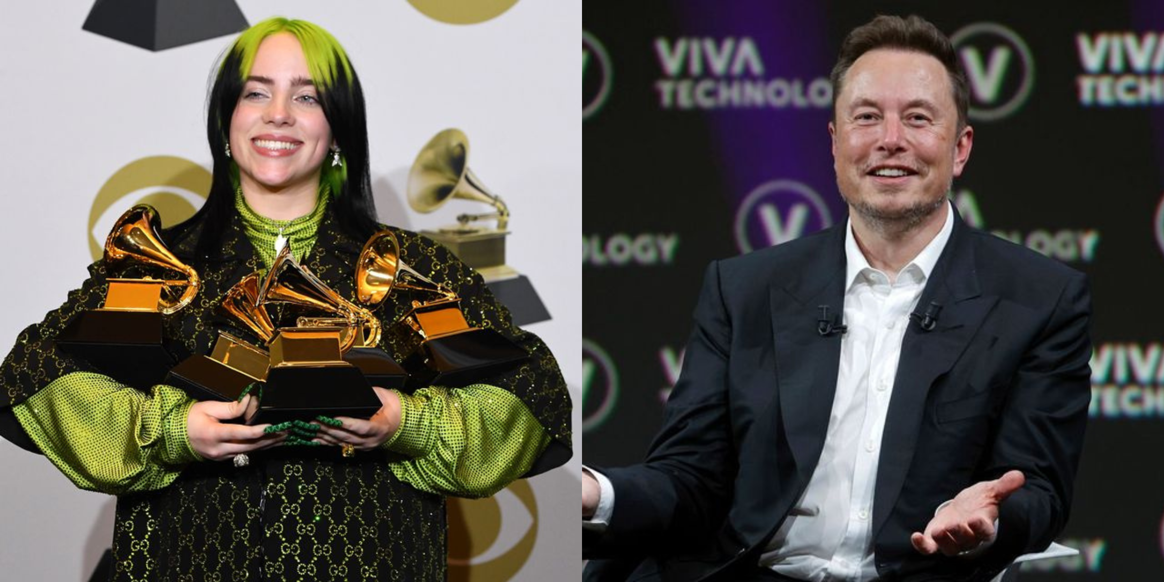 Billie Eilish and Elon Musk | Source: Getty Images