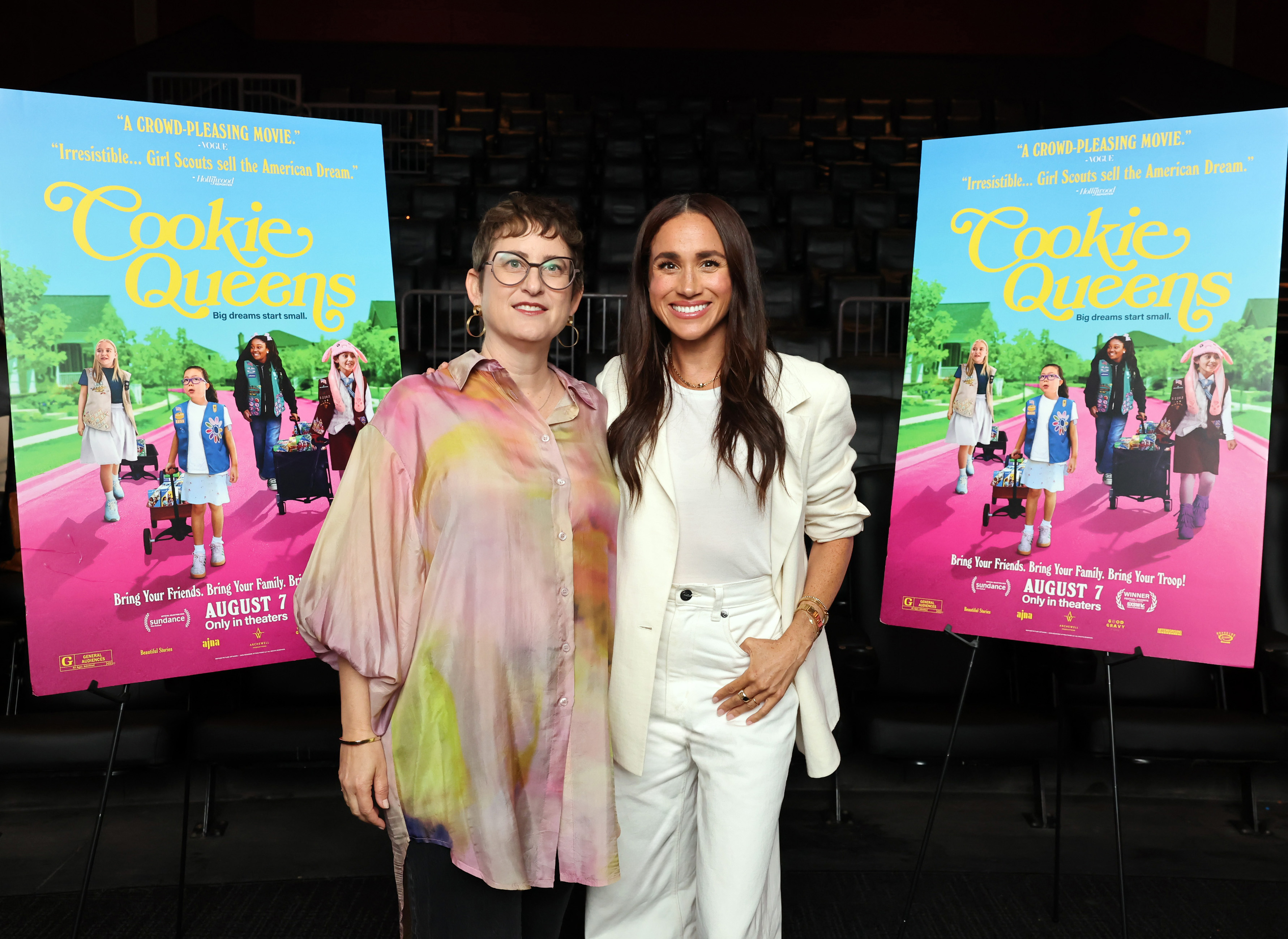 Alysa Nahmias and Meghan Markle, Duchess of Sussex seen at a Special Screening Of Roadside Attractions' "Cookie Queens" at AMC The Grove 14 on July 28, 2026 in Los Angeles, California. | Source: Getty Images