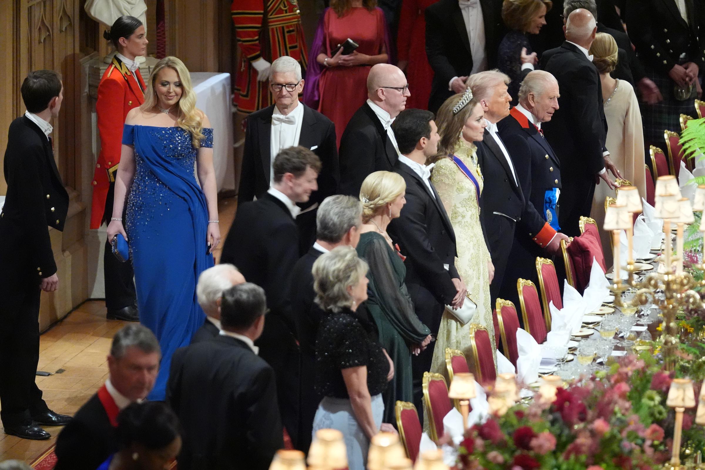 Tiffany Trump and Tim Cook attend the State visit by the President of the United States of America at Windsor Castle on September 17, 2025, in Windsor, England. | Source: Getty Images