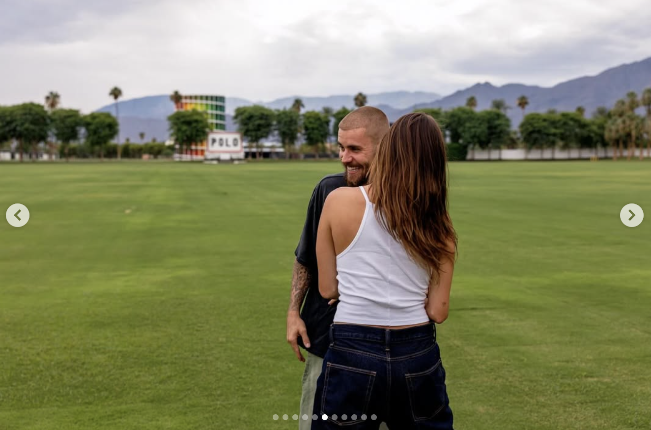 Justin and Hailey Bieber enjoying each other's company at the Empire Polo Club in Indio, California, posted on September 22, 2025. | Source: Instagram/lilbieber