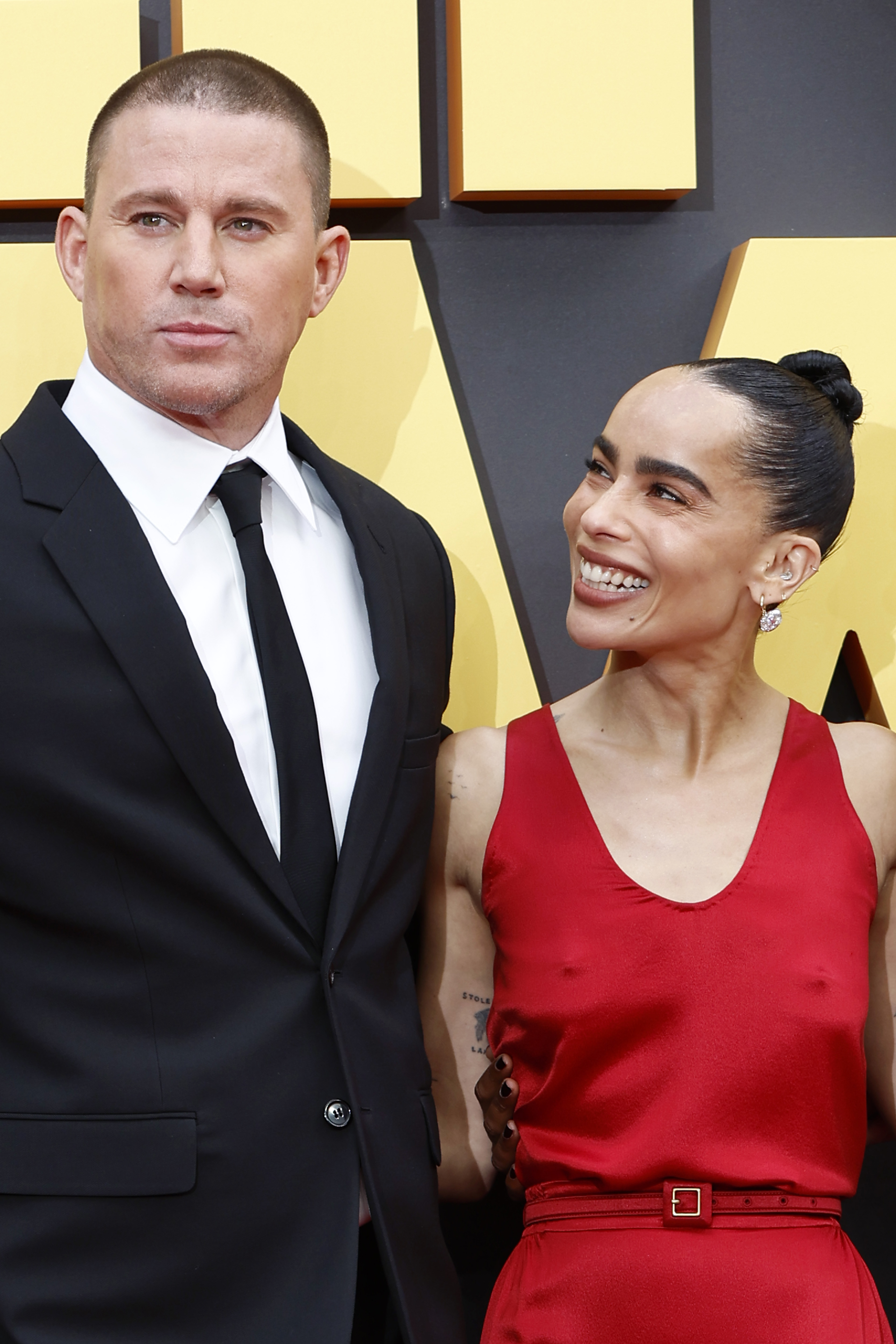 Channing Tatum and Zoë Kravitz attend the European premiere of "Blink Twice" at Odeon Luxe Leicester Square on August 19, 2024 in London, England. | Source: Getty Images