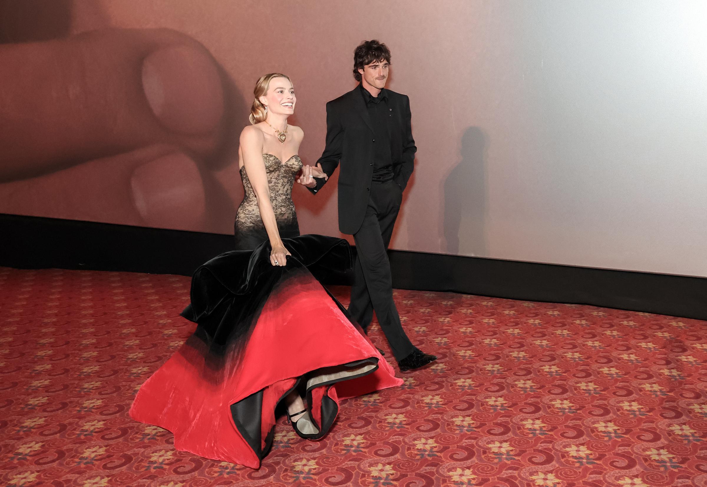 Margot Robbie and Jacob Elordi attend Warner Bros. Pictures and MRC Presents World Premiere of "Wuthering Heights" at TCL Chinese Theatre at TCL Chinese Theatre on January 28, 2026 in Hollywood, California. | Source: Getty Images