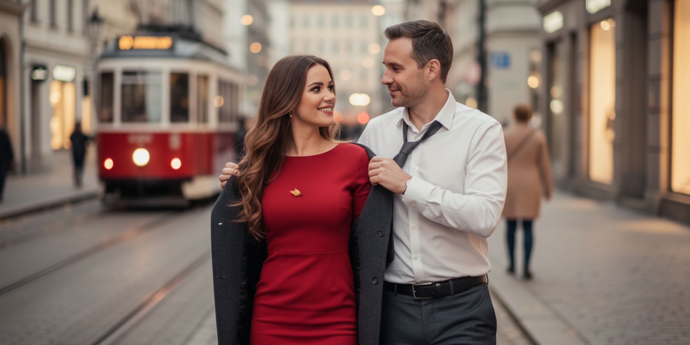 A man draping his coat on a woman's shoulders | Source: Barabola