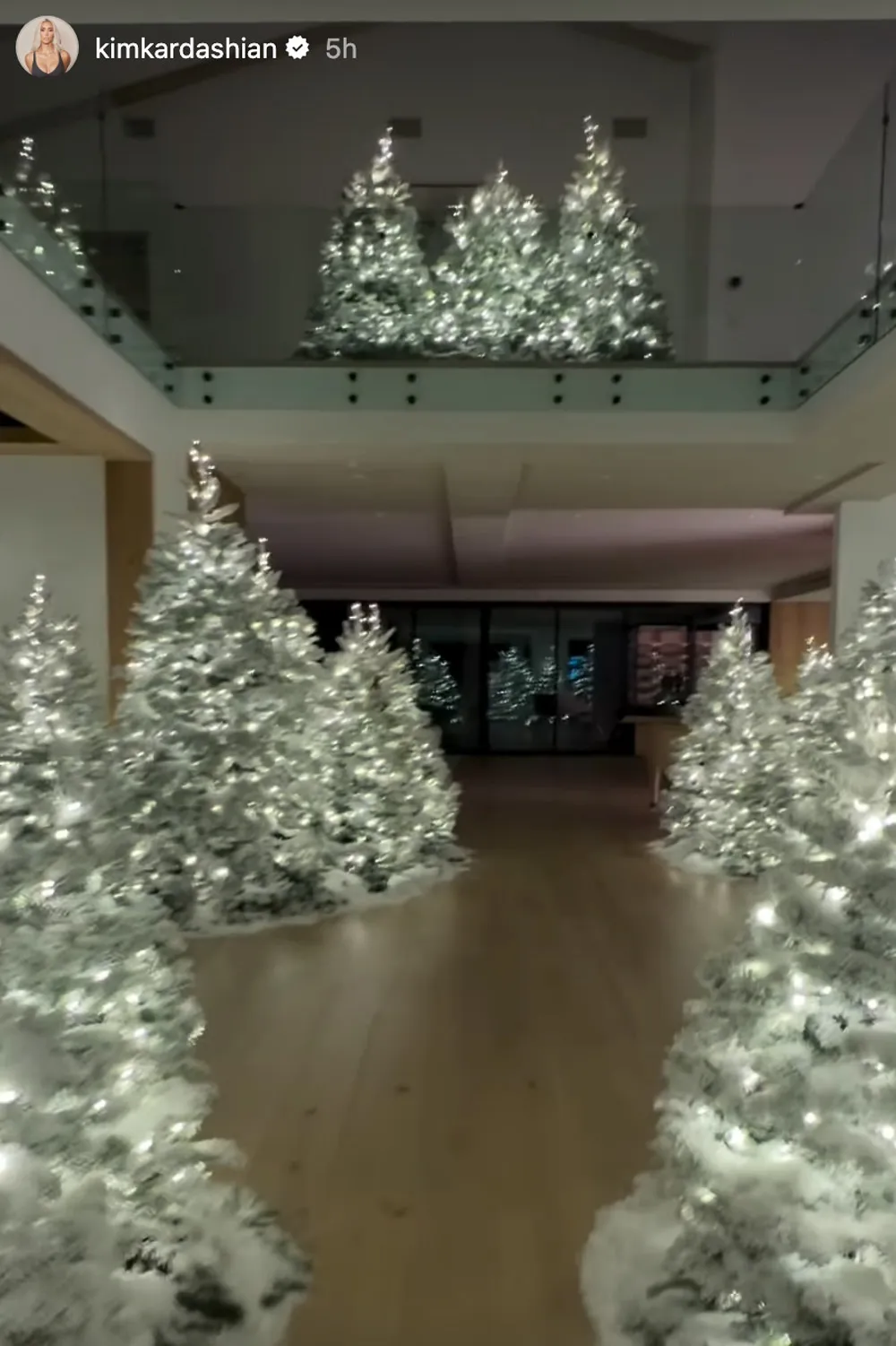 Kim Kardashian's living room set up, posted on December 2, 2025. | Source: Instagram/kimkardashian