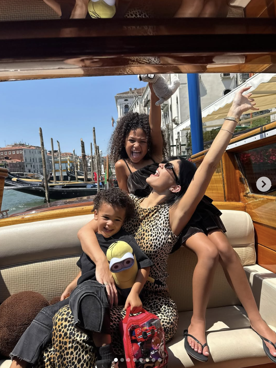 Kylie Jenner with her children, Stormi and Aire, in Venice, Italy, posted on June 29, 2025 | Source: Instagram/kyliejenner