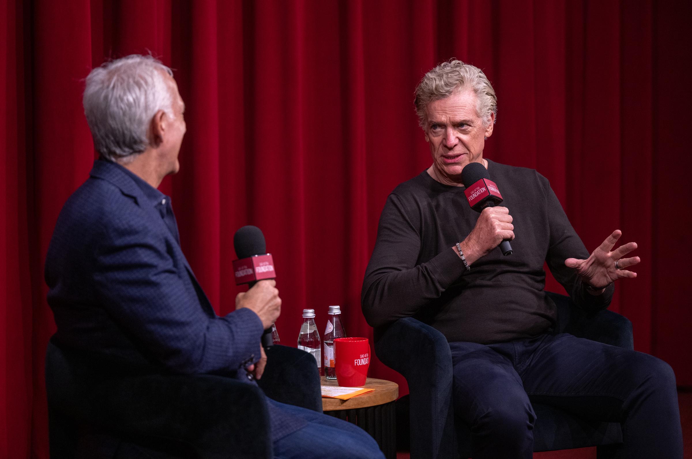 Moderator Scott Mantz (L) and actor Christopher McDonald attend the SAG-AFTRA Foundation Conversations: Christopher McDonald Career Retrospective event at The Meryl Streep Center for Performing Artists on August 18, 2026 in Los Angeles, California. | Source: Getty Images