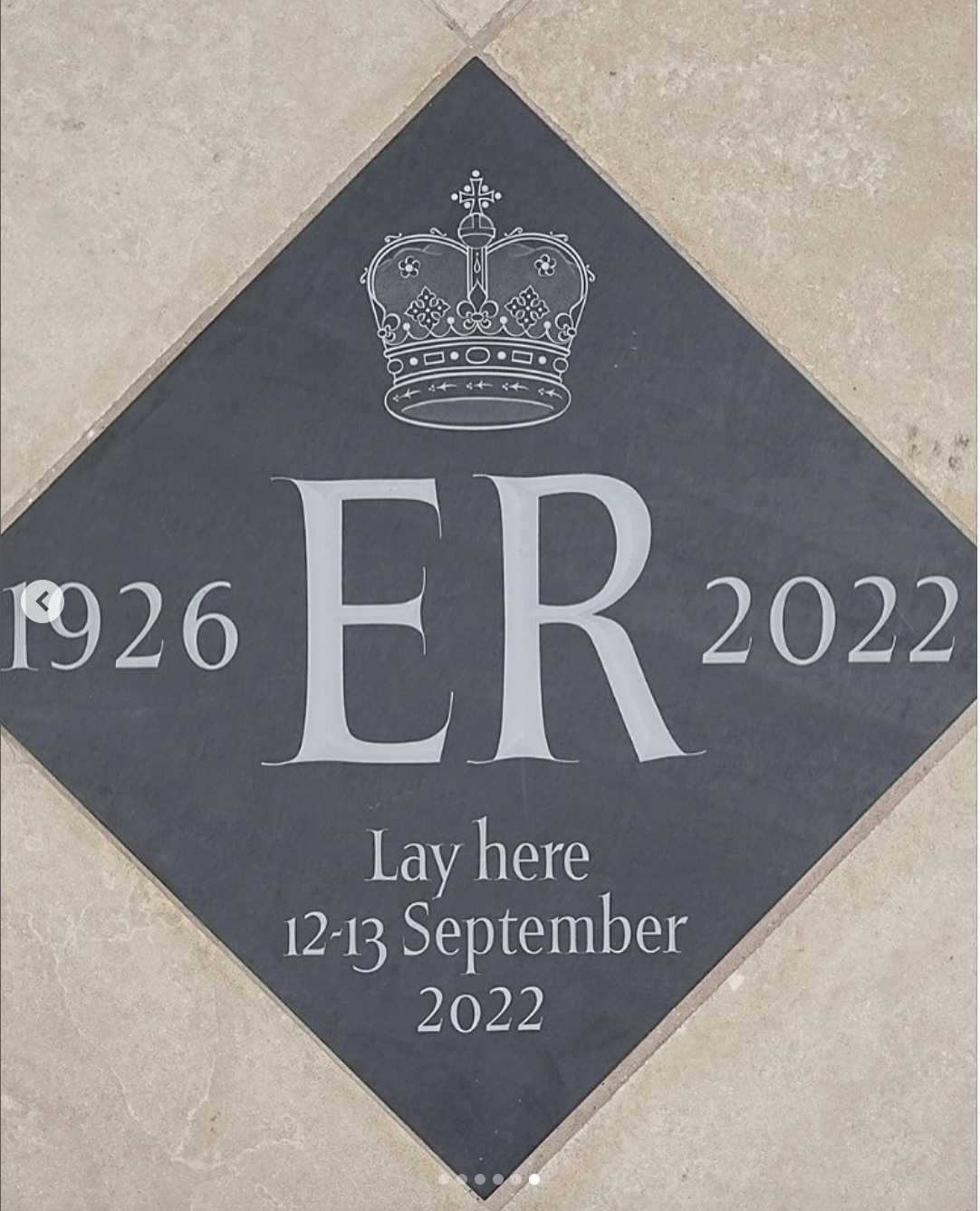 Queen Elizabeth II's Memorial Stone at the St. Giles Chapel in Edinburgh, posted by the Official Royal Family Instagram page on July 2, 2025 | Source: Instagram/theroyalfamily