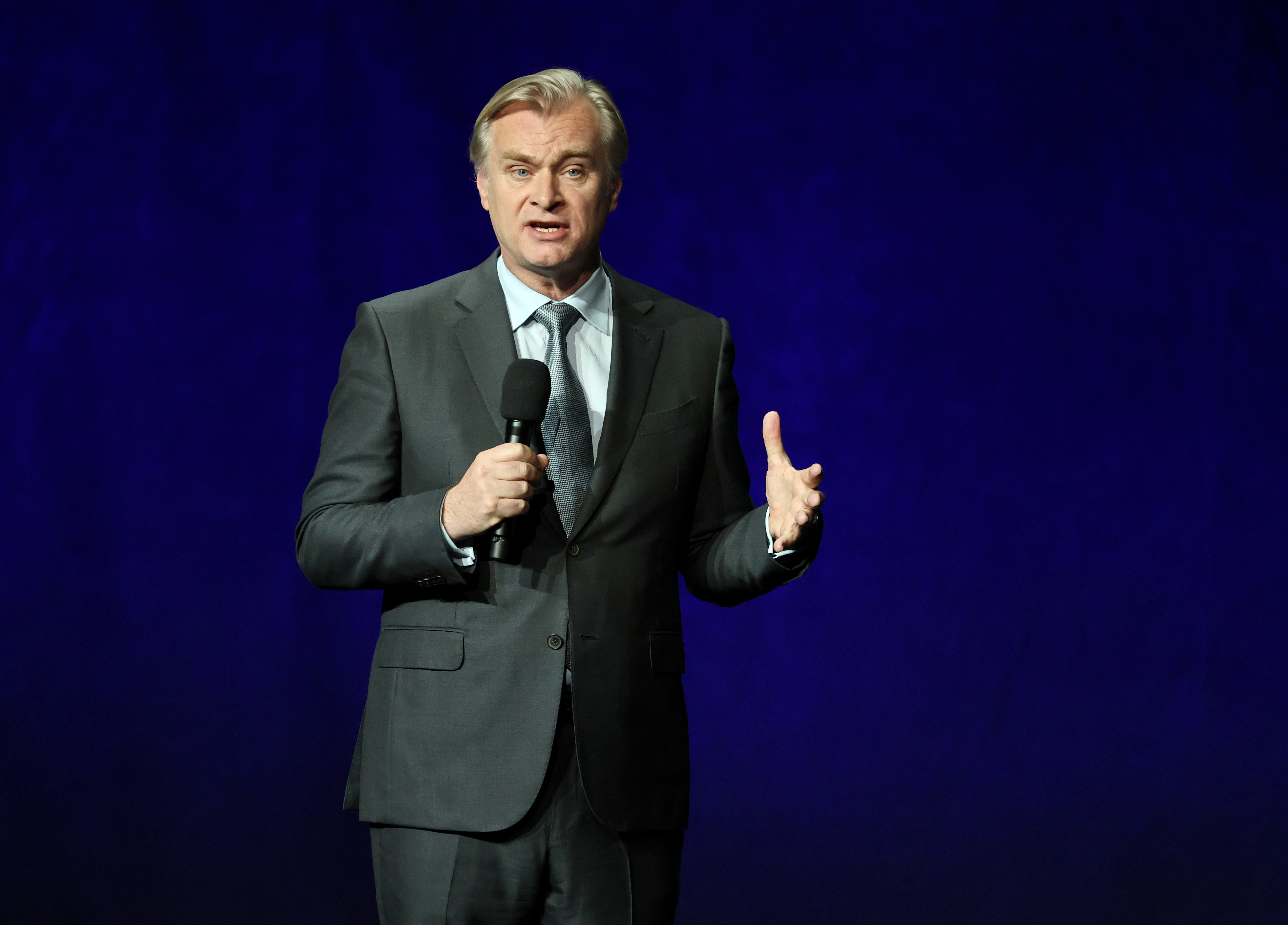 Christopher Nolan at the Universal Pictures and Focus Features Photocall during CinemaCon 2026 on April 15 in Las Vegas, Nevada. | Source: Getty Images