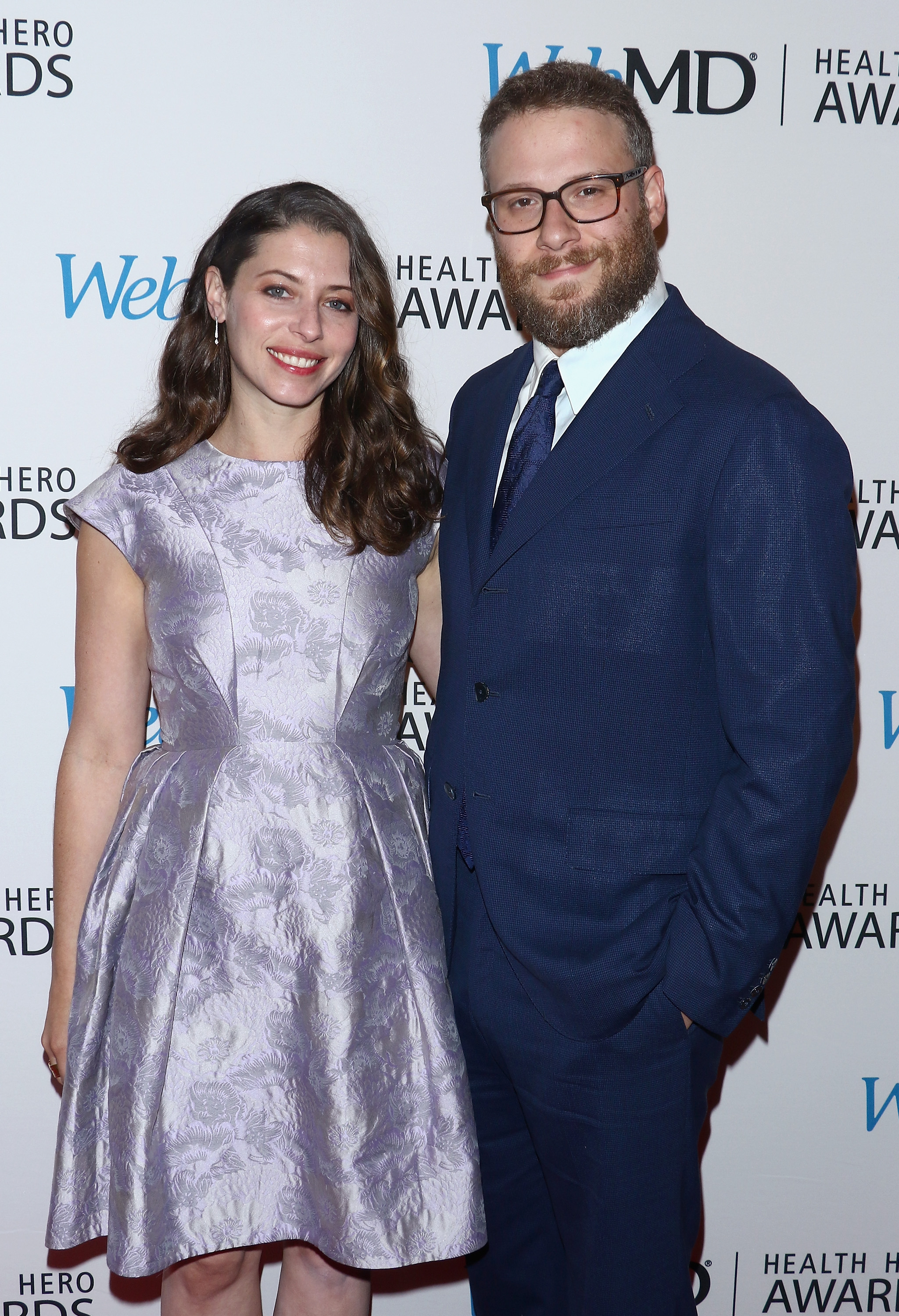 Lauren Miller and Seth Rogen attend the WebMD Health Hero Awards at TheTimesCenter on November 3, 2016 in New York City. | Source: Getty Images