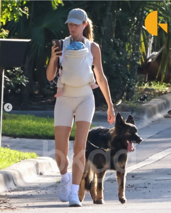 Gisele Bunchen takes a walk with her son and dog, pictured in a post dated June 11, 2025. | Source: Instagram/backgrid_usa