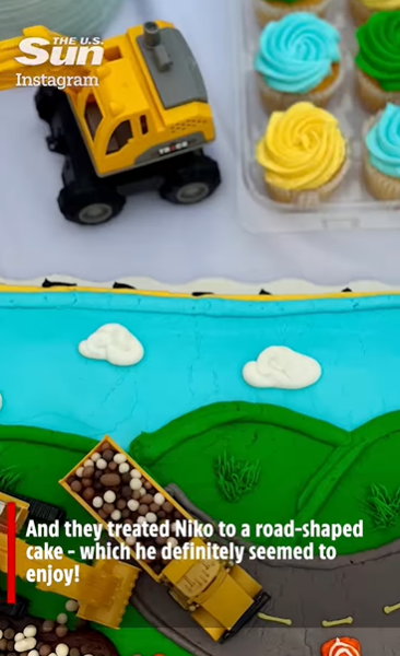 Niko's themed-cake pictured on his birthday, July 2025 | Source: Instagram/thesunus