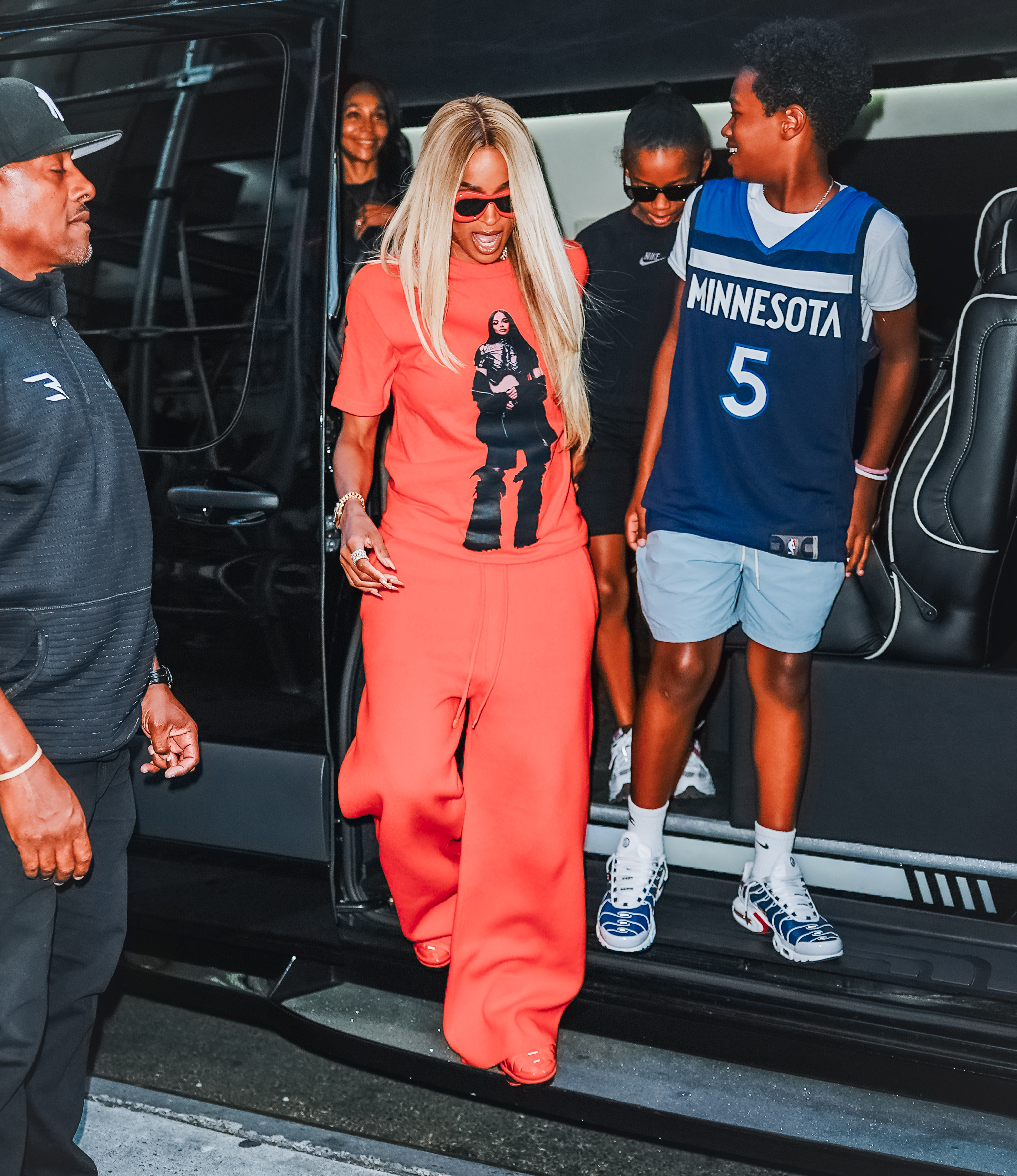 Future Zahir, Ciara and Sienna Princess Wilson seen on August 22, 2025 in New York City | Source: Getty Images