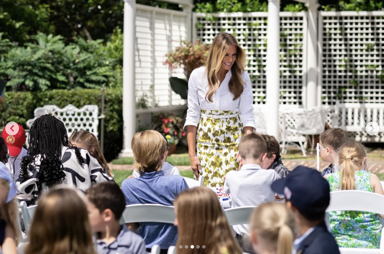 First Lady Melania Trump at the "Take Our Daughters and Sons To Work Day" event at the White House on May 20, 2025 | Source: Instagram/flotus