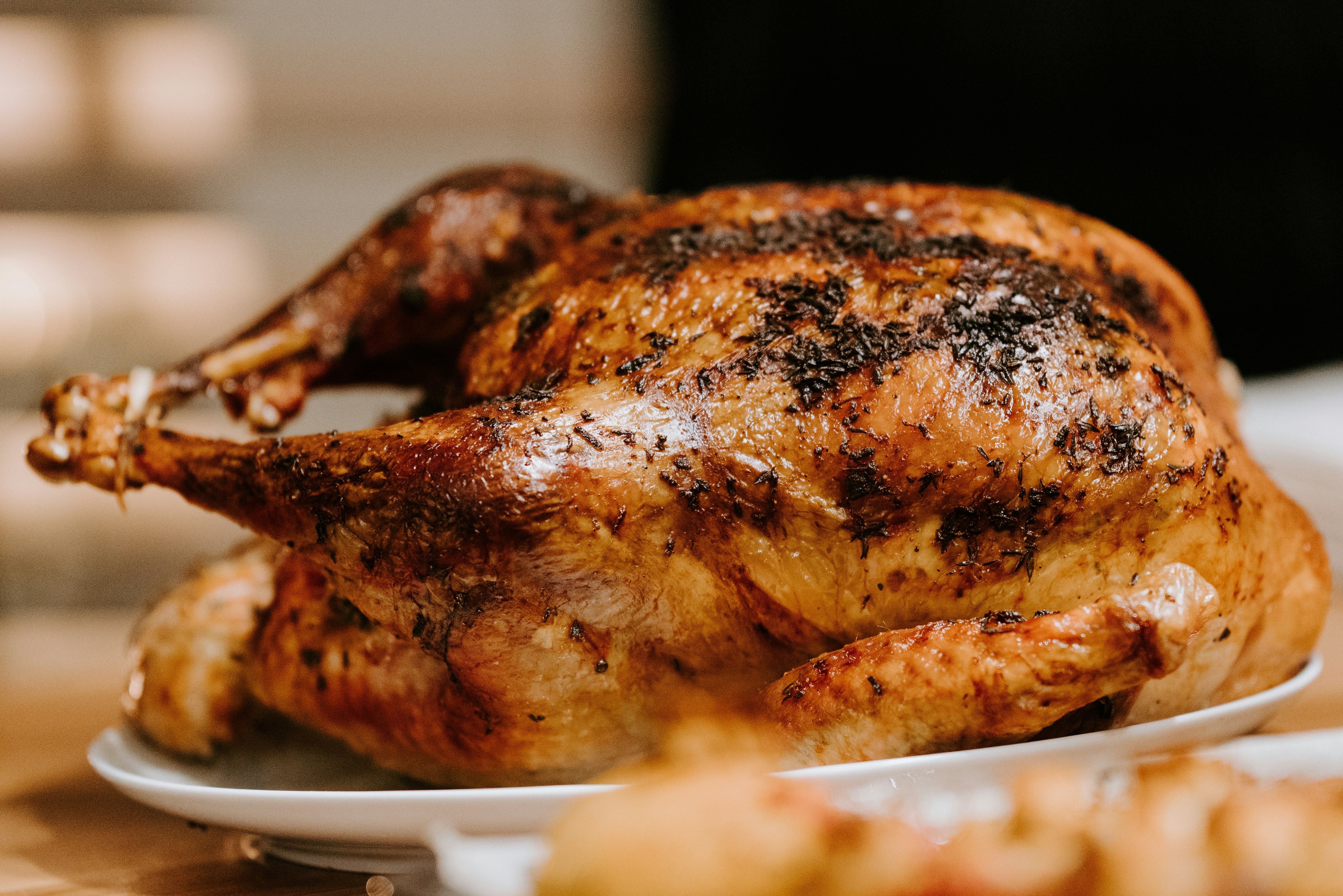 A roast chicken on a plate | Source: Unsplash