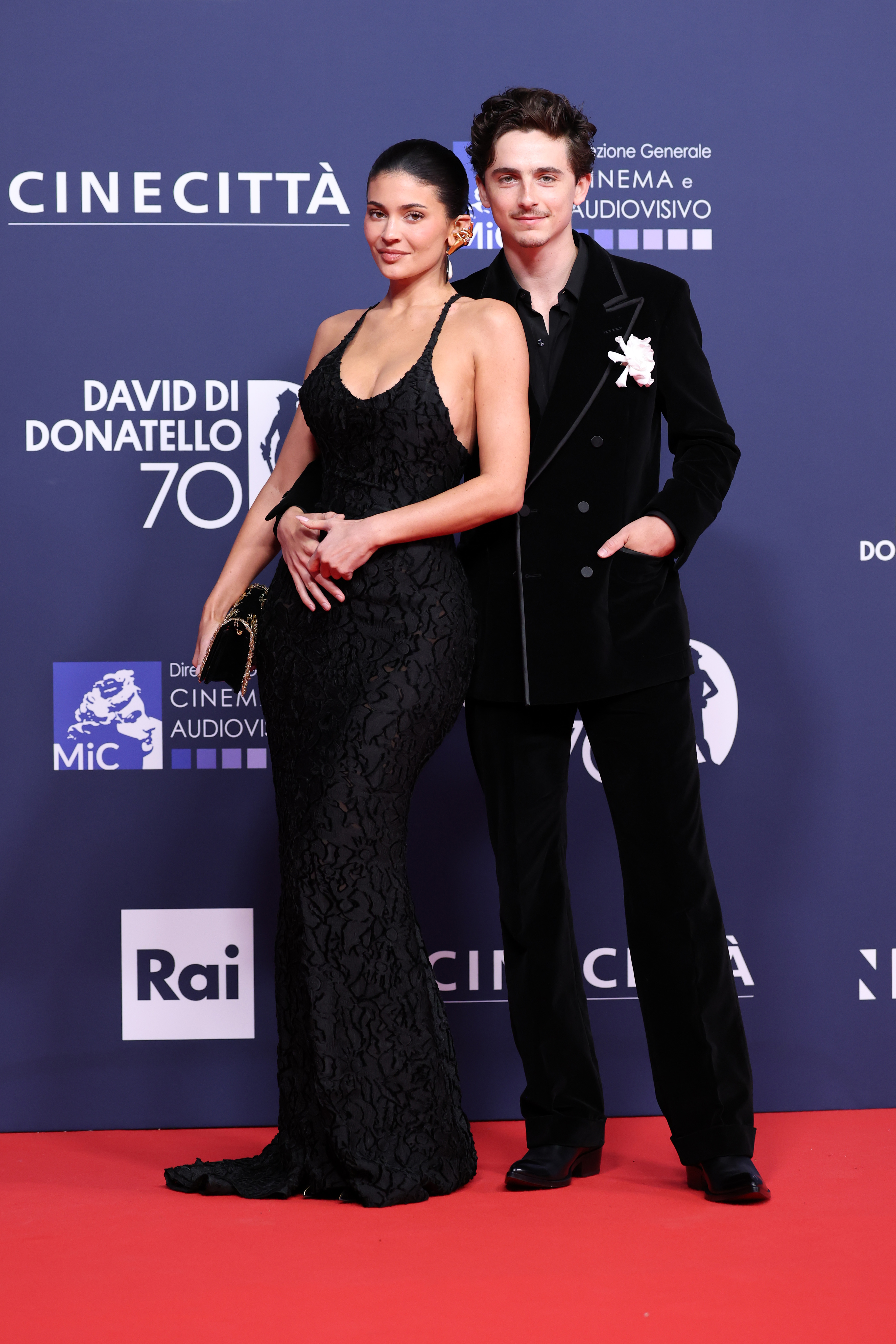 Kylie Jenner and Timothée Chalamet attend the red carpet during the 70th David Di Donatello at Cinecitta Studios on May 7, 2025, in Rome, Italy. | Source: Getty Images