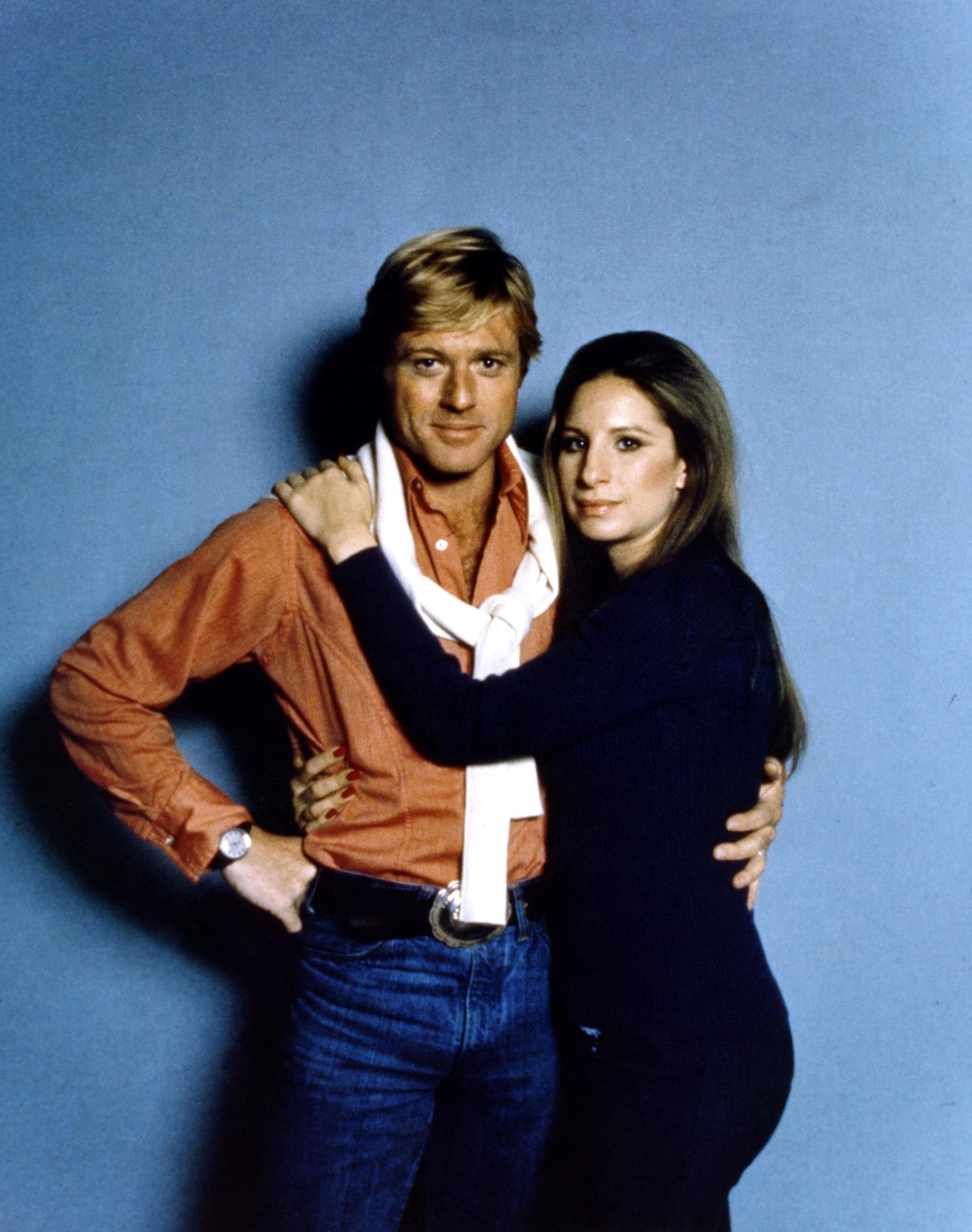 Robert Redford and Barbra Streisand on the set of "The Way We Were," circa 1973. | Source: Getty Images