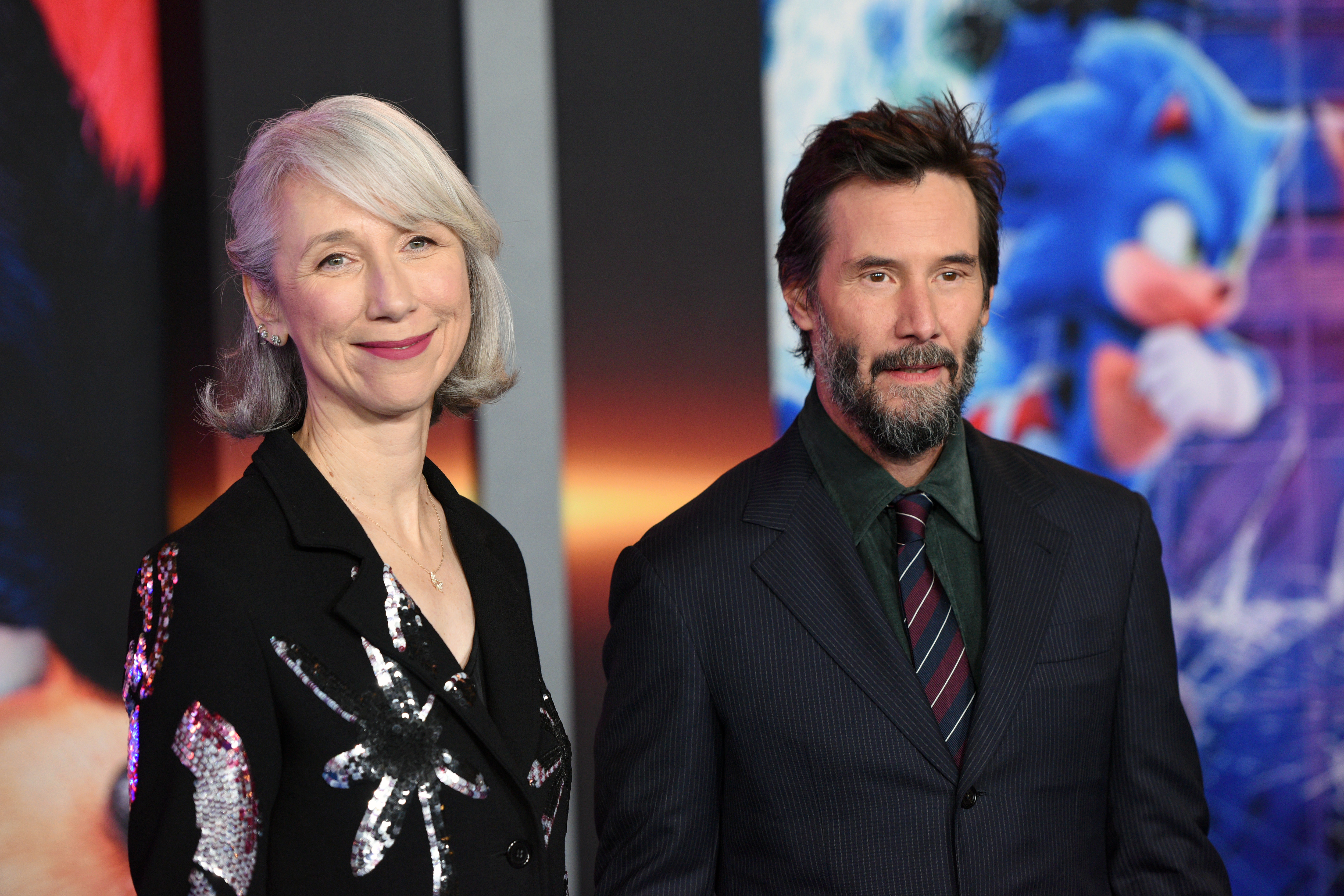 Alexandra Grant and Keanu Reeves attend the "Sonic The Hedgehog 3" Los Angeles premiere at the TCL Chinese Theatre on December 16, 2024, in Hollywood, California. | Source: Getty Images
