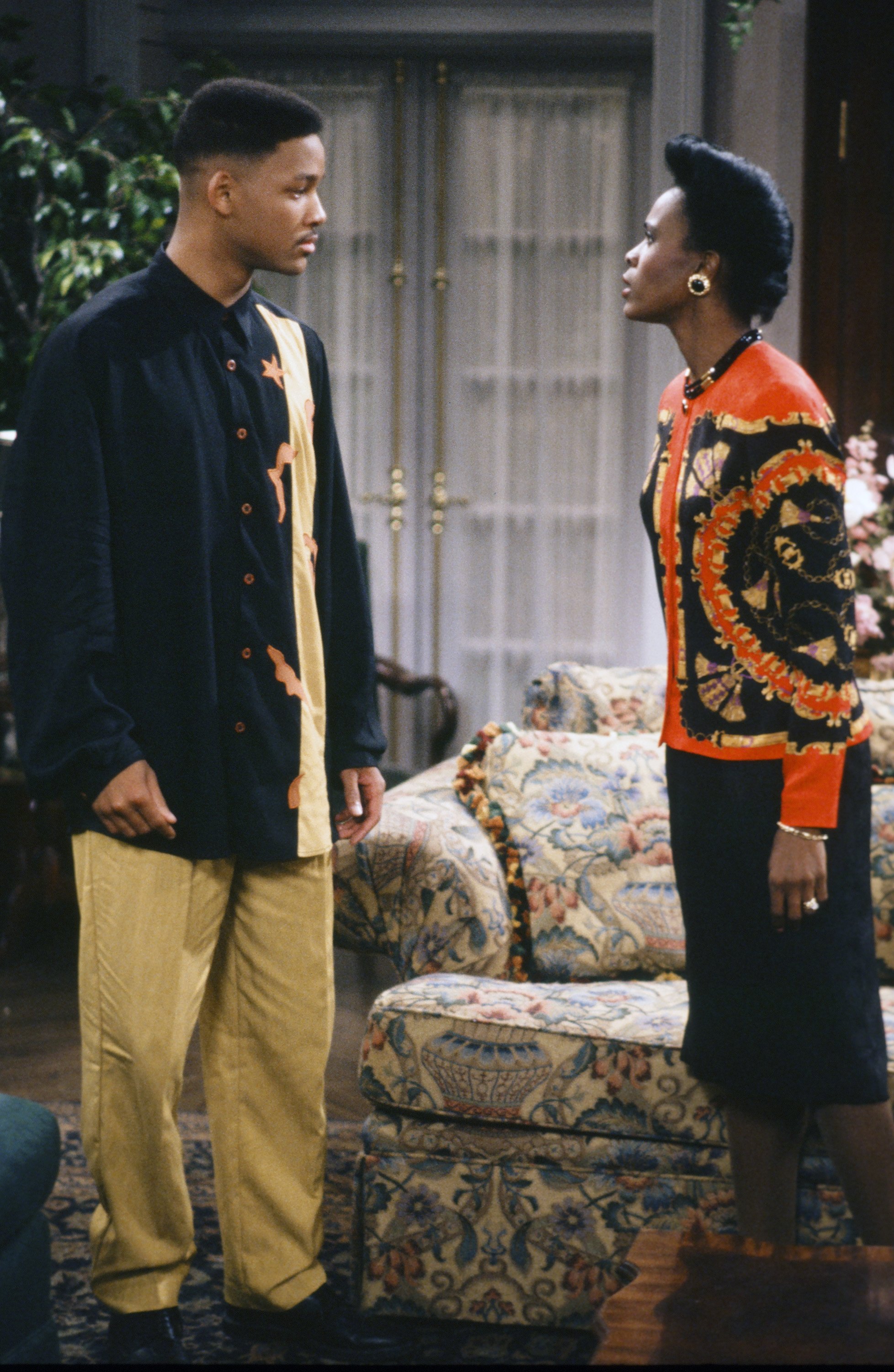Will Smith as William 'Will' Smith and Janet Hubert as Vivian Banks on "The Fresh Prince of Bel-Air" circa 1990s. | Source: Getty Images