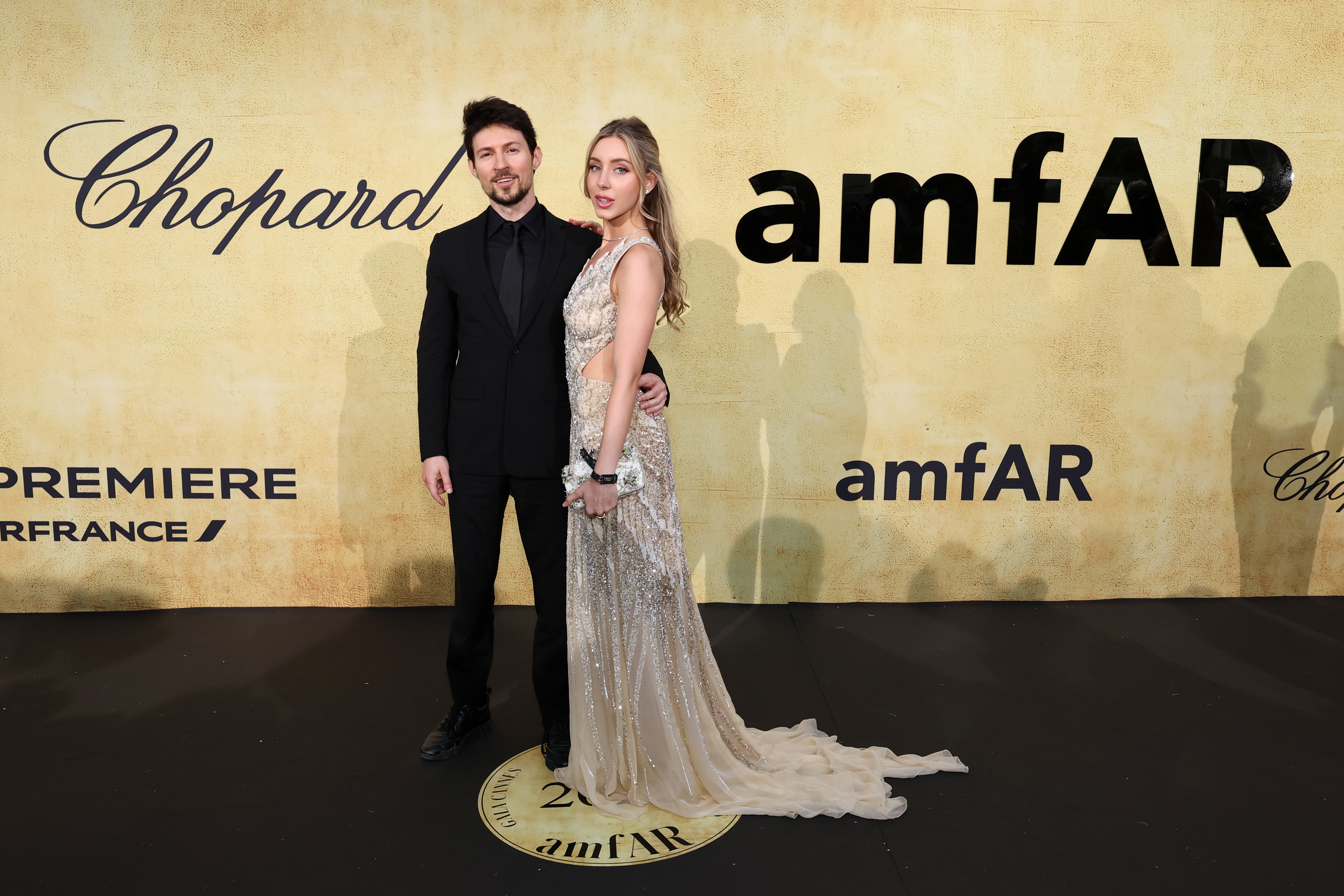 Pavel Durov (L) attends the amfAR Gala Cannes 2025 presented by Chopard at Hotel du Cap-Eden-Roc on May 22, 2025 in Cap d'Antibes, France | Source: Getty Images