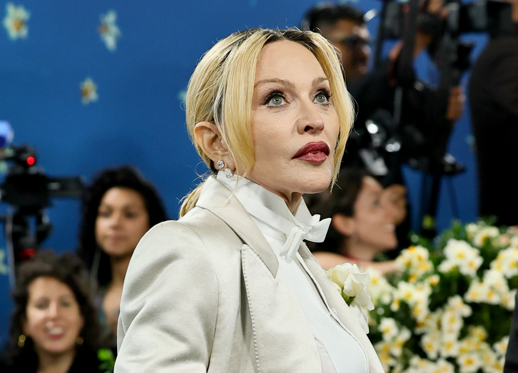 Madonna attends The 2025 Met Gala Celebrating "Superfine: Tailoring Black Style" - Arrivals at Metropolitan Museum of Art on May 5, 2025 in New York City | Source: Getty Images