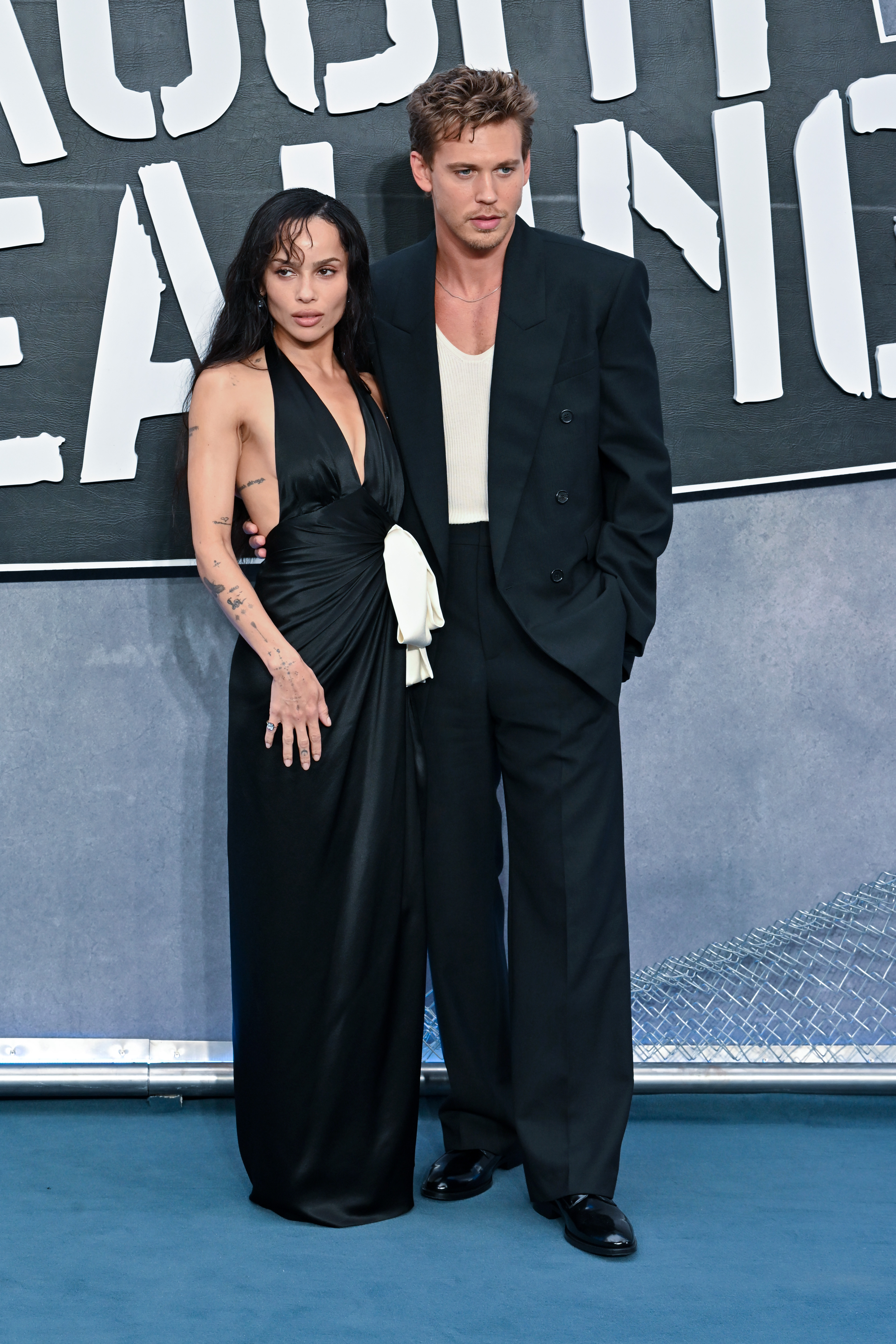 Zoë Kravitz and Austin Butler attend the "Caught Stealing" UK Gala Screening at Odeon Luxe Leicester Square on August 19, 2025, in London, England. | Source: Getty Images