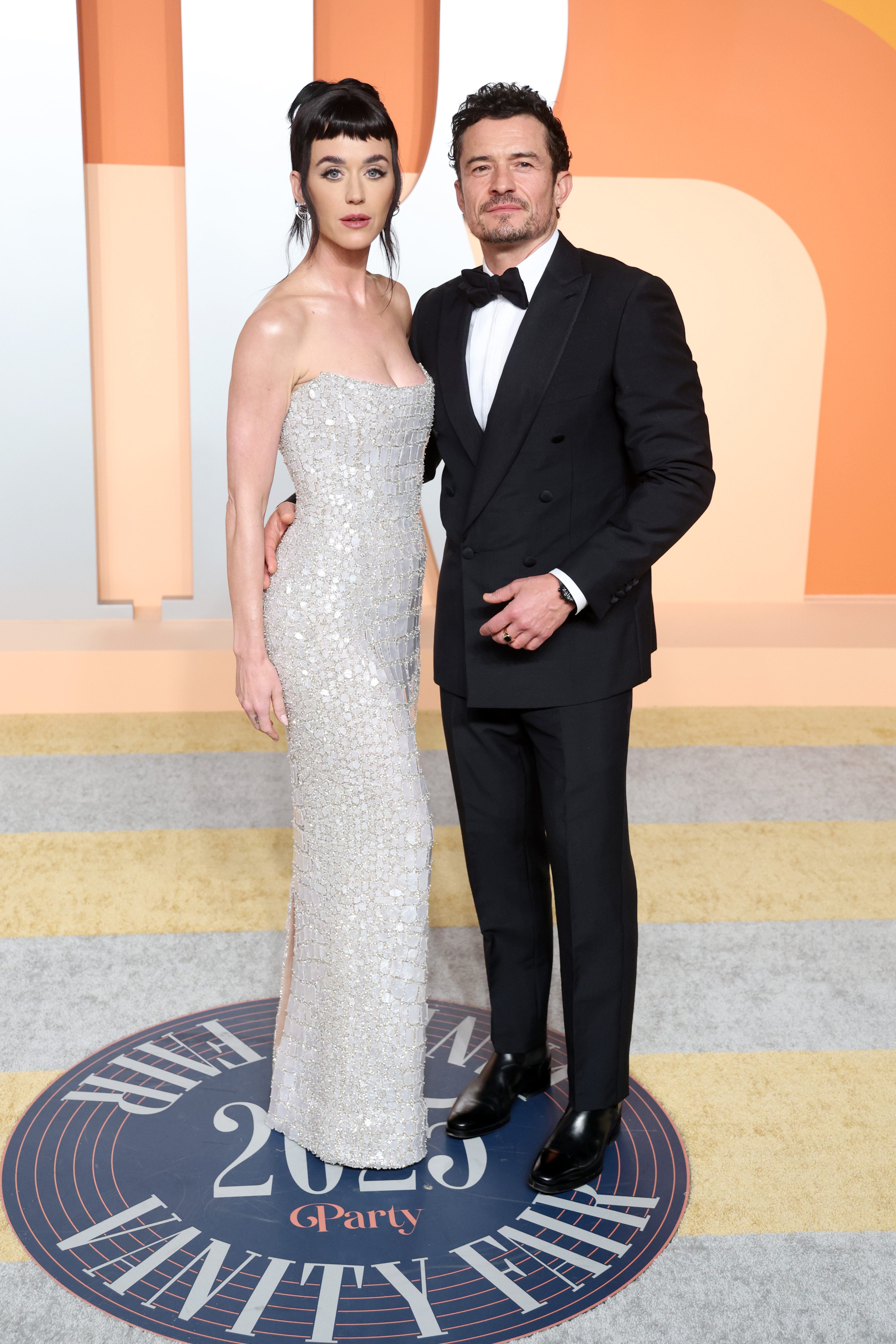 Katy Perry and Orlando Bloom attend the 2025 Vanity Fair Oscar Party Hosted By Radhika Jones at Wallis Annenberg Center for the Performing Arts on March 2, 2025, in Beverly Hills, California. | Source: Getty Images