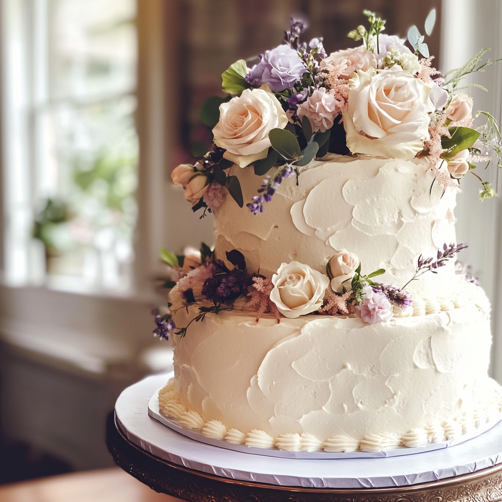 A wedding cake | Source: Midjourney