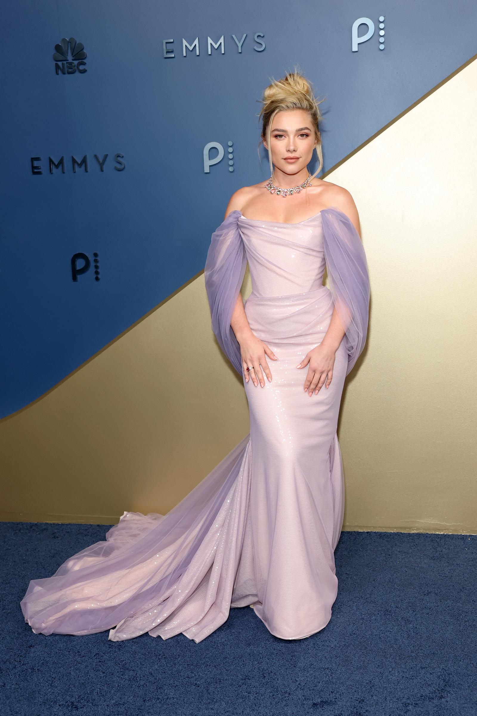 Florence Pugh arrives to the 78th Primetime Emmy Awards held at the Peacock Theater on September 14, 2026 in Los Angeles, California. | Source: Getty Images