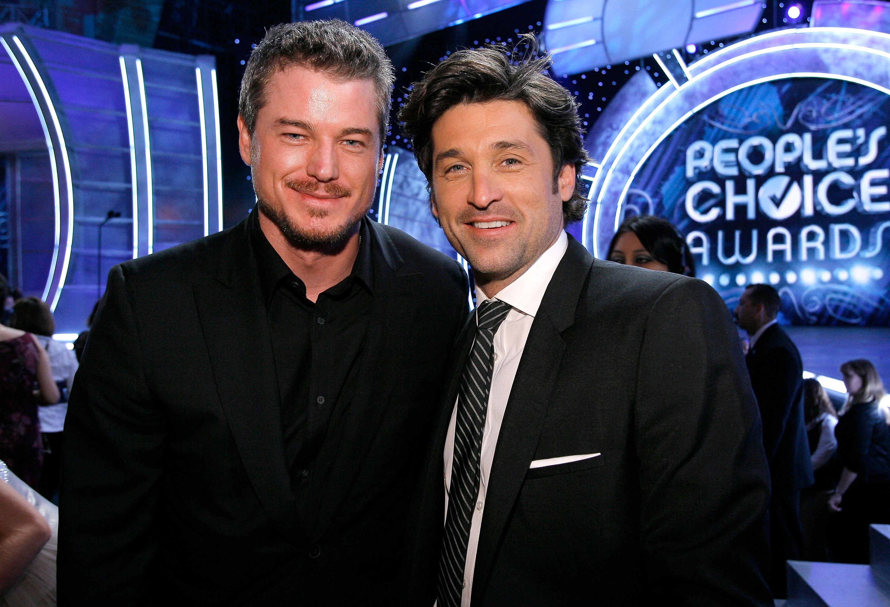 Eric Dane and Patrick Dempsey pose during the 33rd Annual People's Choice Awards held at the Shrine Auditorium on January 9, 2007 in Los Angeles, California. | Source: Getty Images