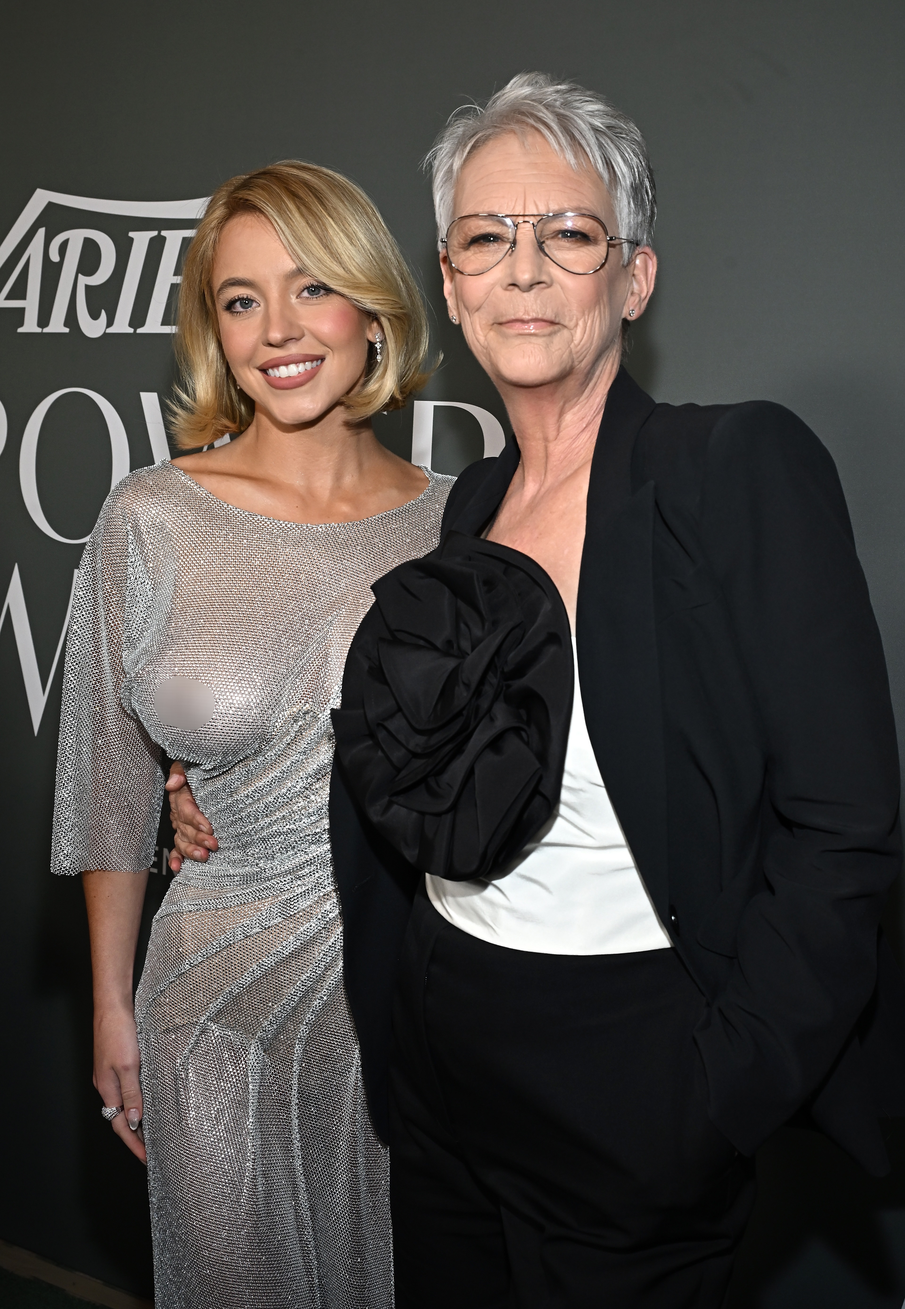 Sydney Sweeney and Jamie Lee Curtis attends Variety's 2025 Power Of Women at The Beverly Hills Hotel on October 29, 2025, in Beverly Hills, California. | Source: Getty Images
