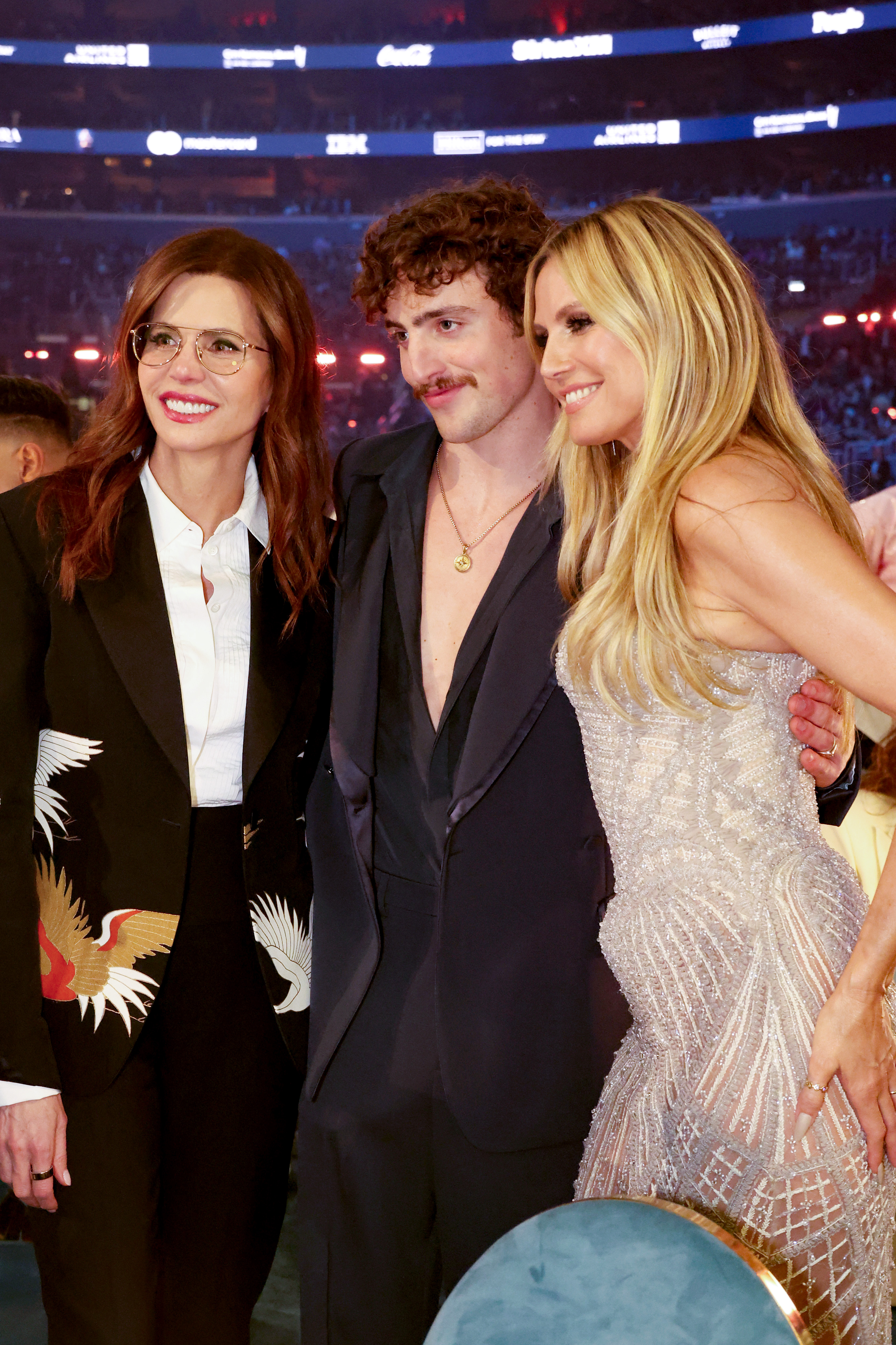 Desiree Gruber, Benson Boone and Heidi Klum attend the 67th Annual GRAMMY Awards at Crypto.com Arena on February 02, 2025 in Los Angeles, California | Source: Getty Images