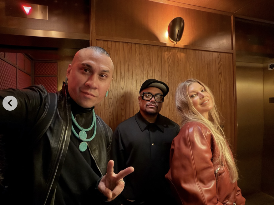 Fergie, Taboo, and APL.DE.AP, posted on December 13, 2025. | Source: Instagram/fergie