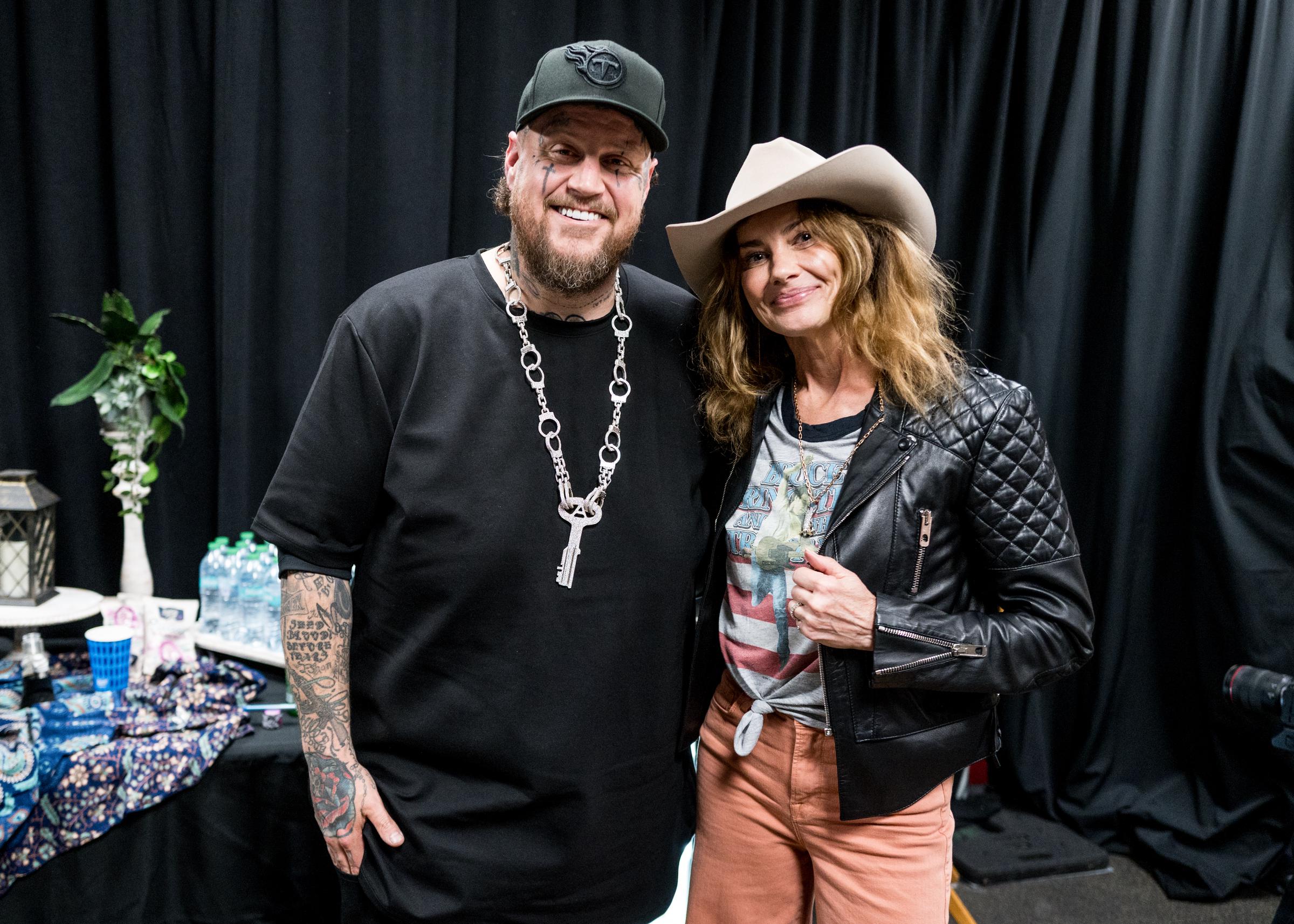 Jelly Roll and Faith Hill attend day two of CMA Fest 2025 at Nissan Stadium on June 6, 2025, in Nashville, Tennessee. | Source: Getty Images