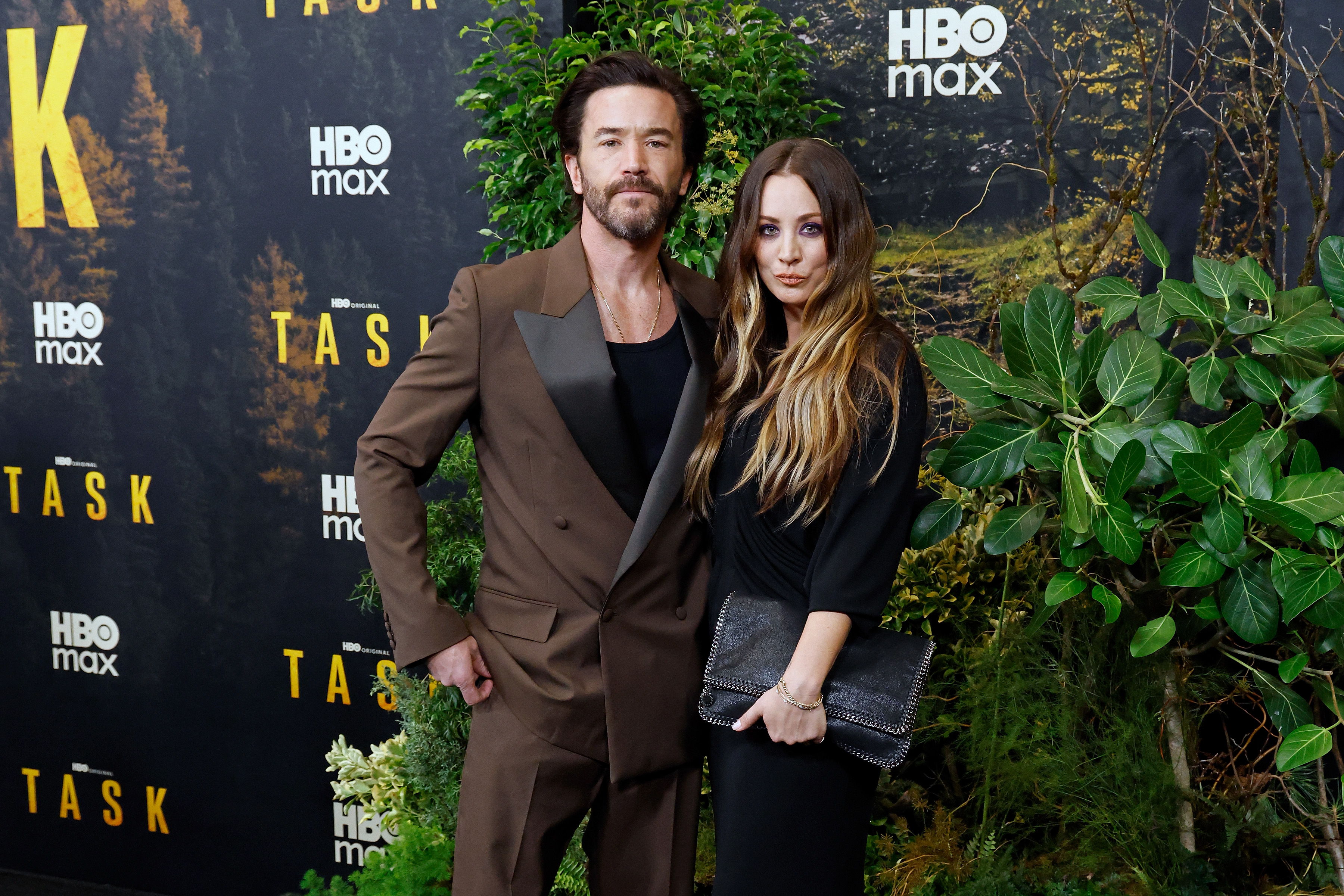 Tom Pelphrey and Kaley Cuoco attend the premiere of "Task" at Perelman Performing Arts Center on September 4, 2025, in New York City. | Source: Getty Images