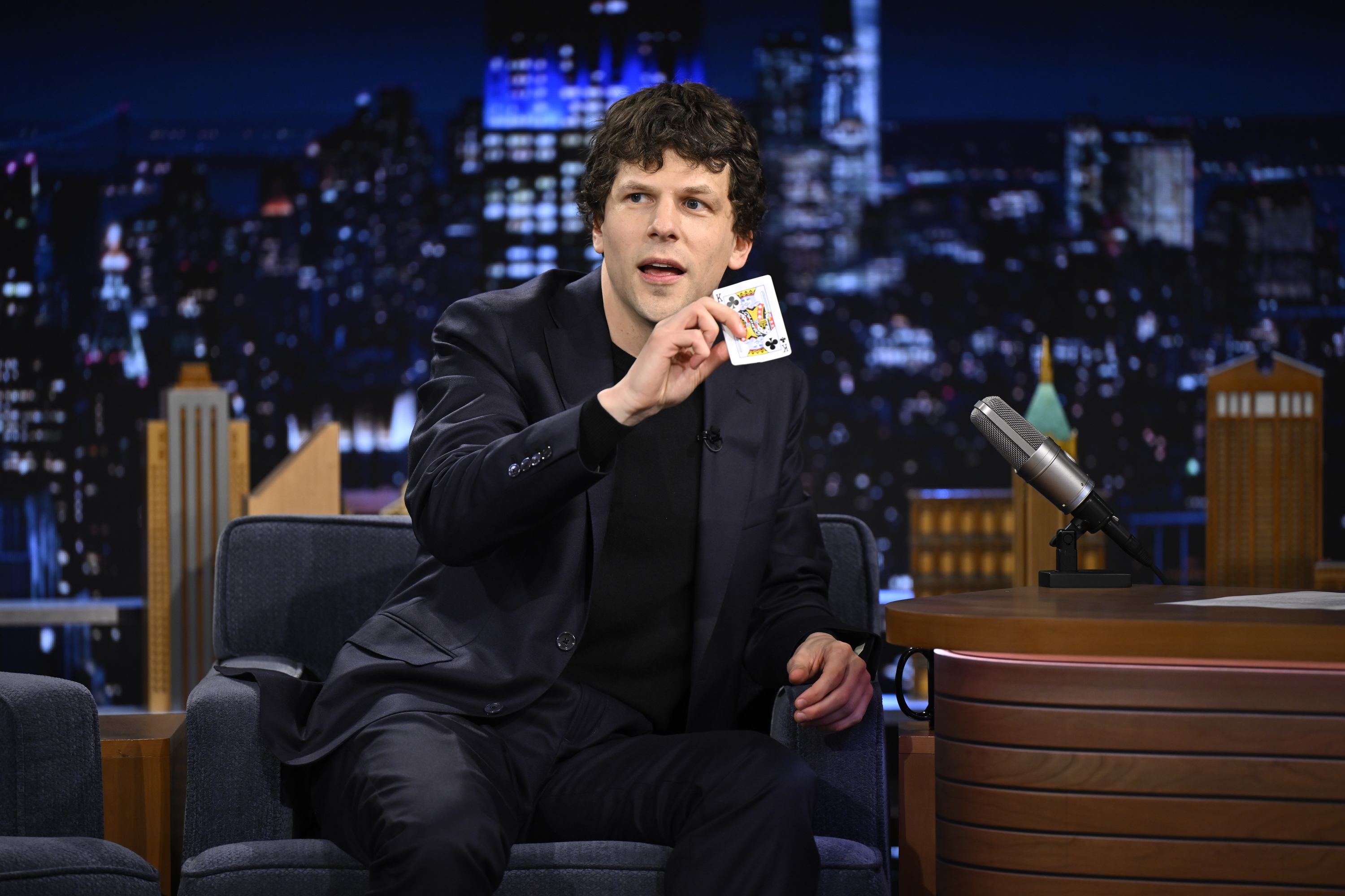 Actor Jesse Eisenberg during an interview on Wednesday, October 29, 2025. | Source: Getty Images